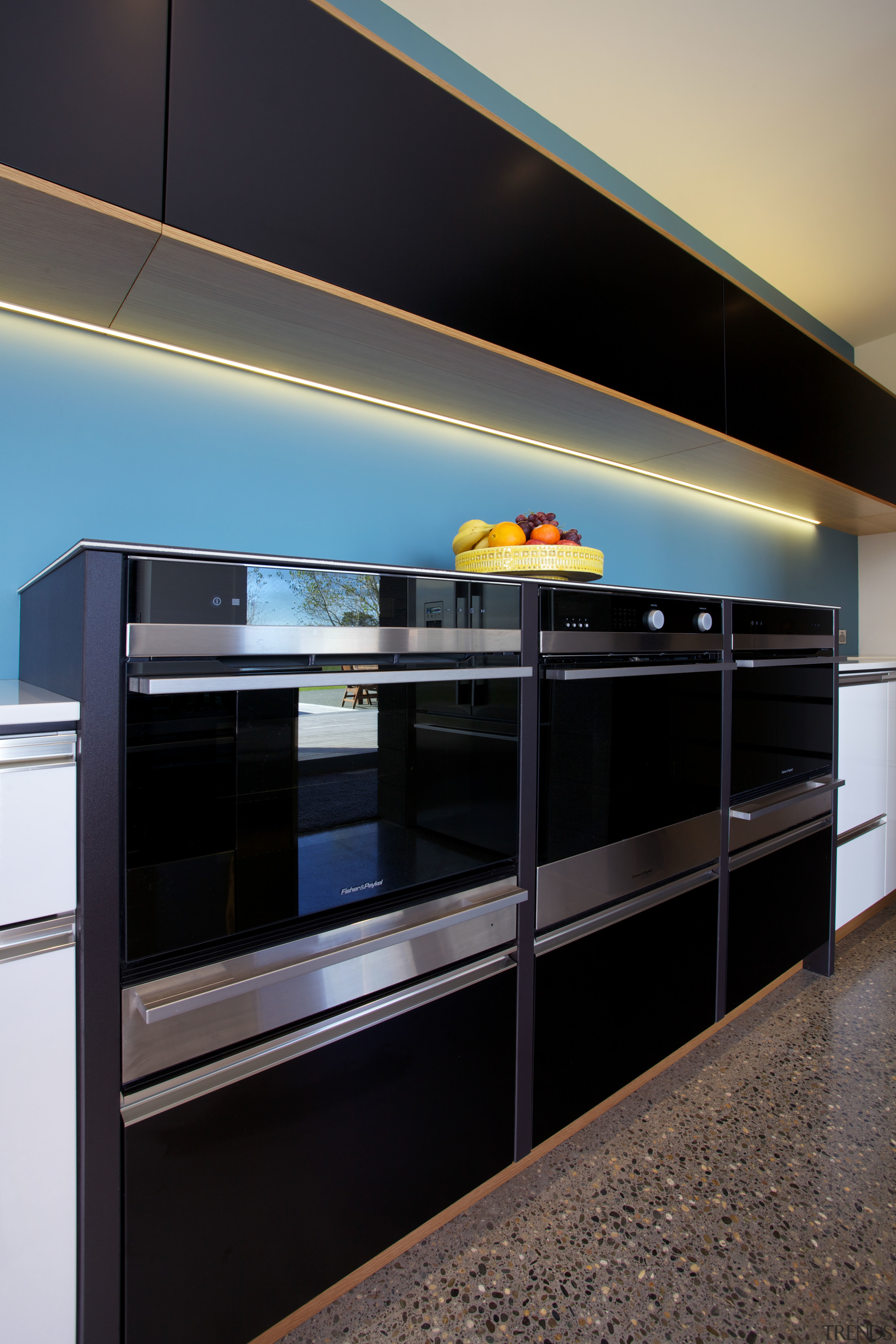 NKBA NZ award-winning kitchen 2014 with Fisher &amp; countertop, interior design, kitchen, black