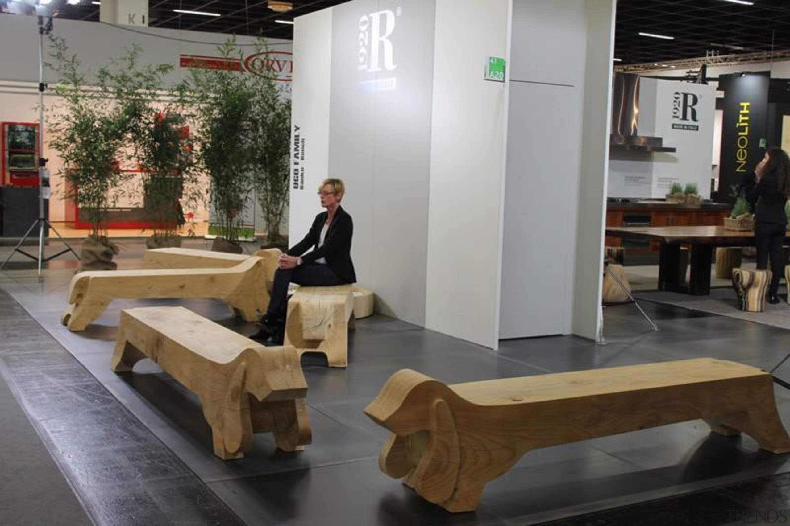 If this bench looks a little bit canine furniture, table, wood, gray