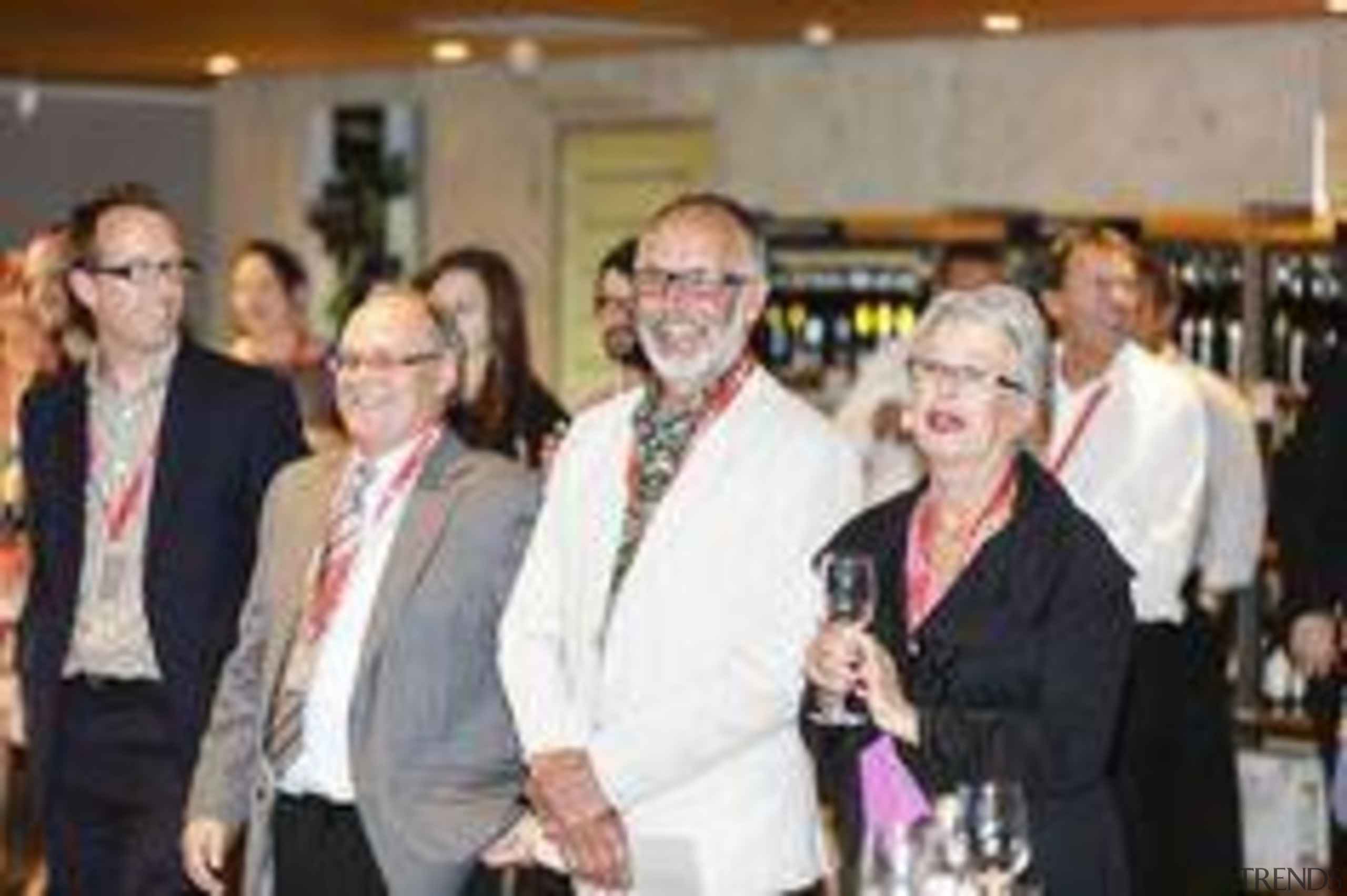 Laminex NZ's Jesse Staines &amp; Graham Wilkins with community, event, fashion, professional, senior citizen, socialite, gray