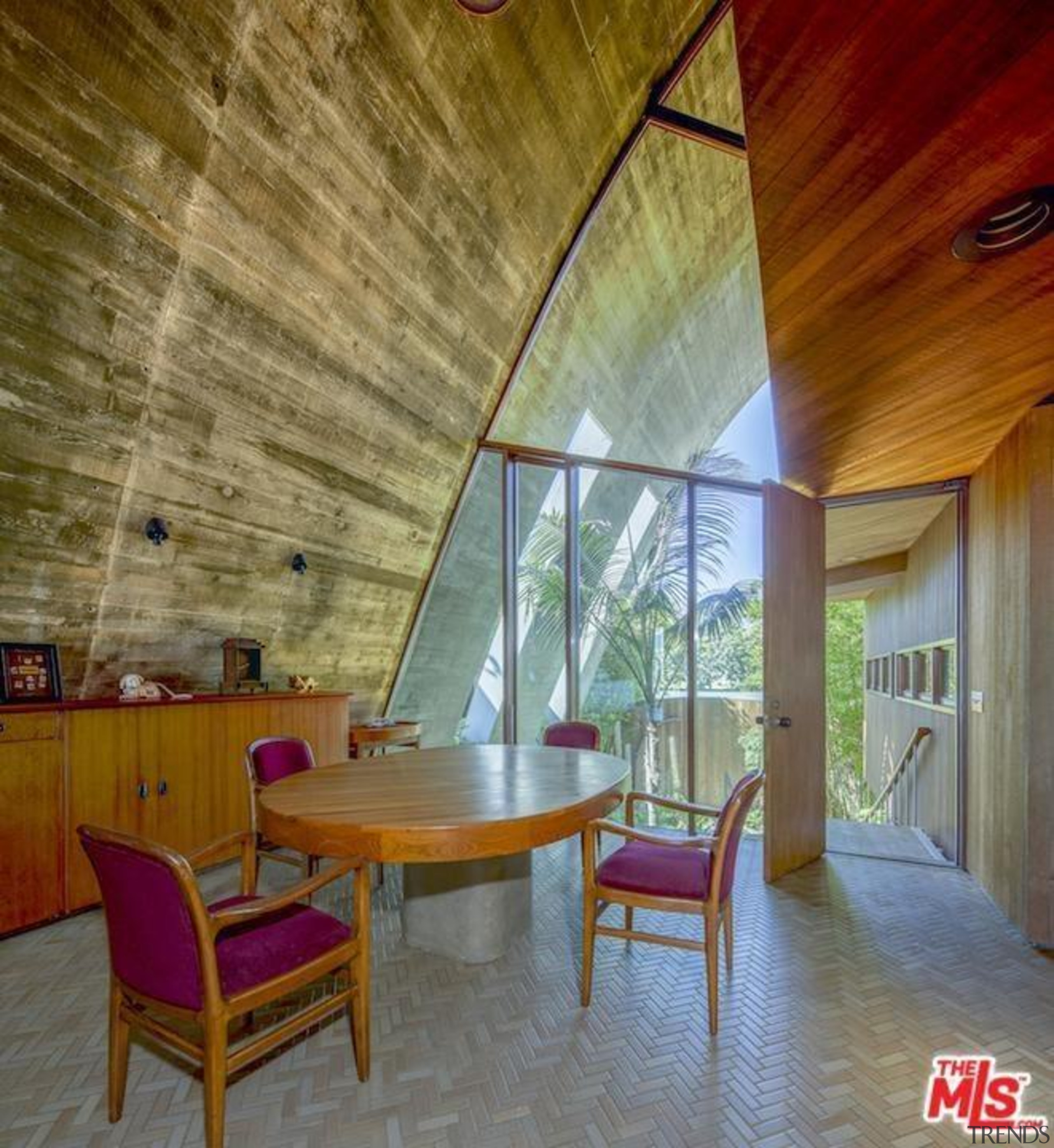 Edward Norton's new Malibu Colony home – Trulia architecture, ceiling, estate, home, house, interior design, lobby, real estate, room, wall, wood, brown, gray