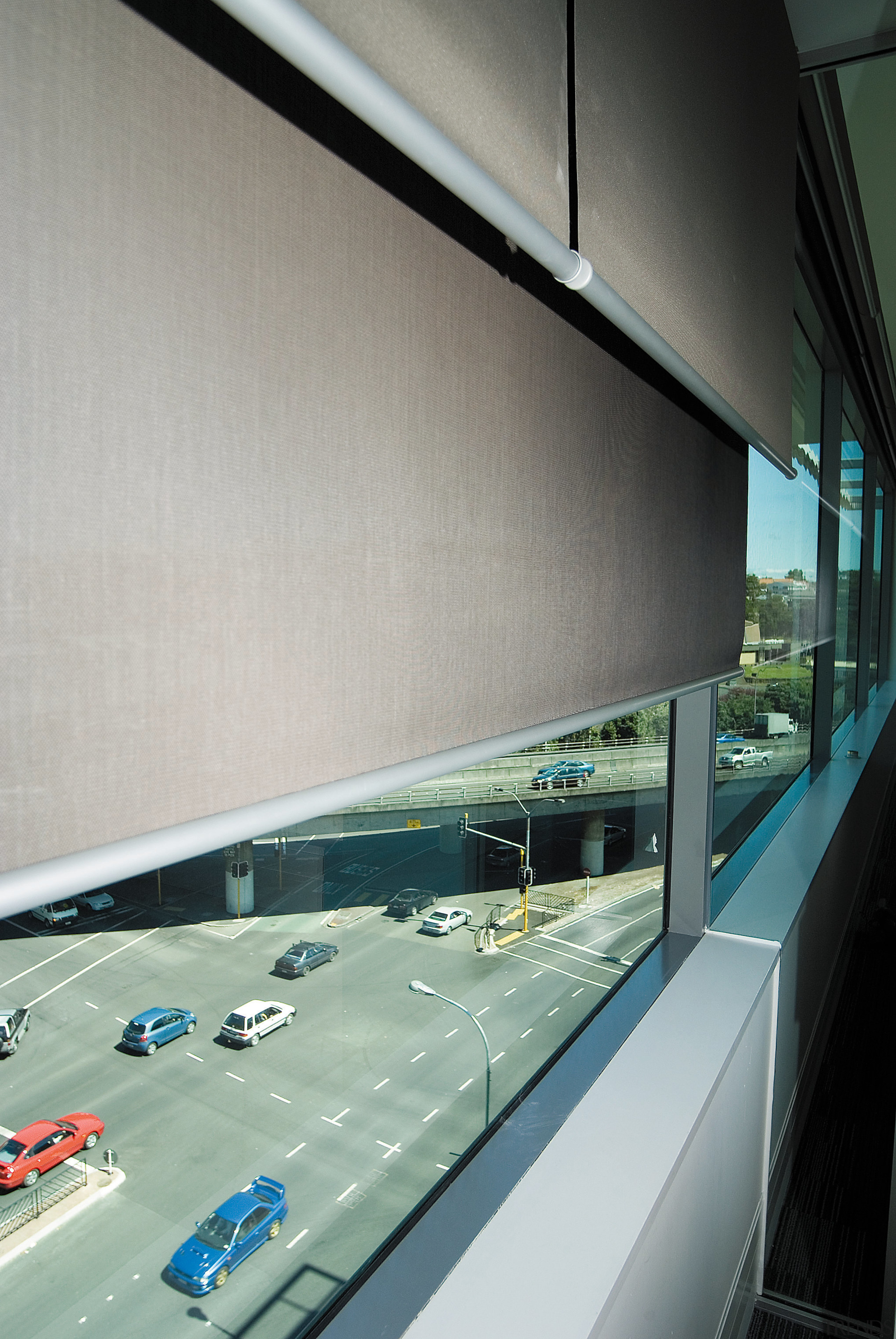 view of this office/meeting room in the new architecture, daylighting, glass, window, gray