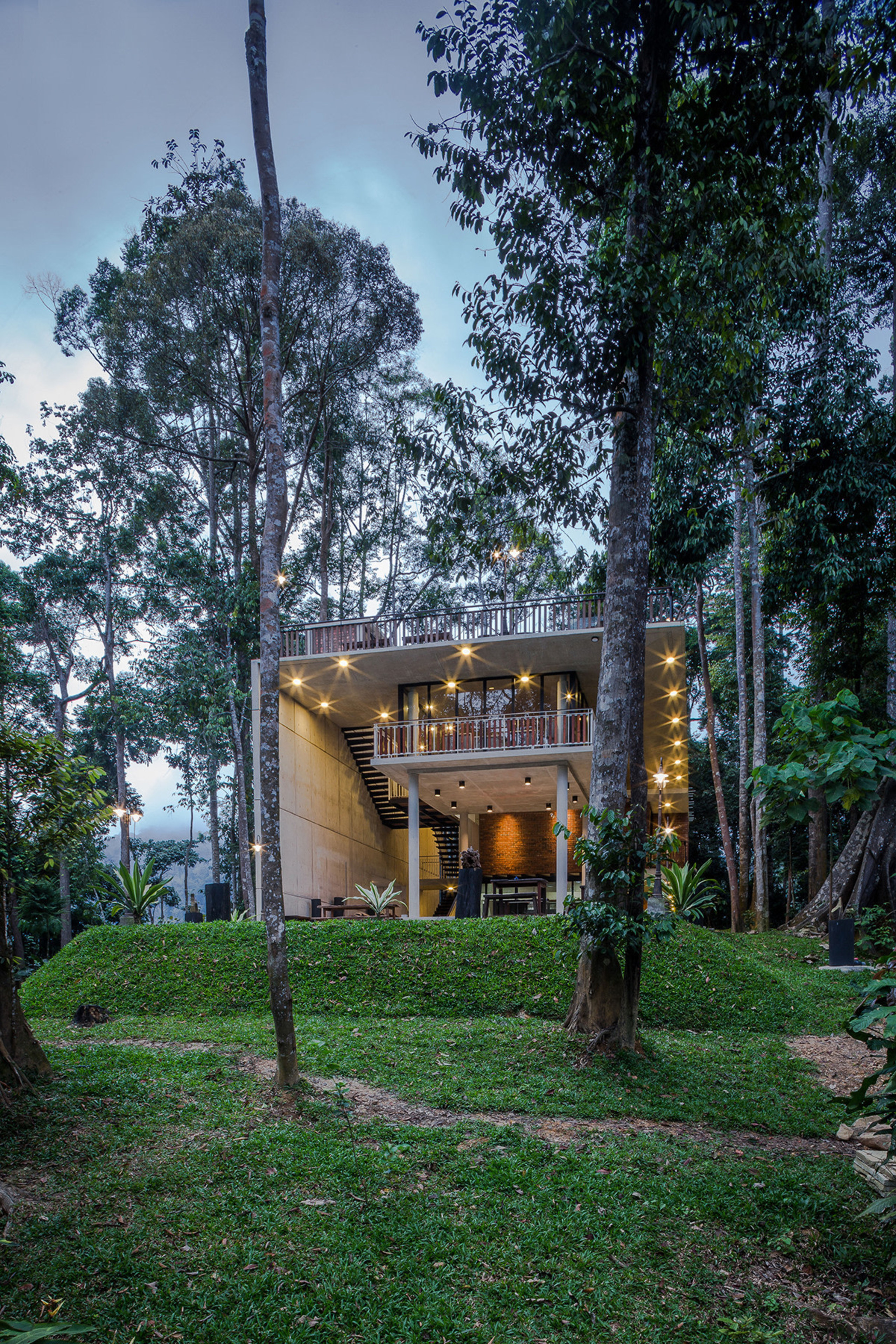 A 20m-drop across this site could have presented cottage, home, house, plant, real estate, tree, black