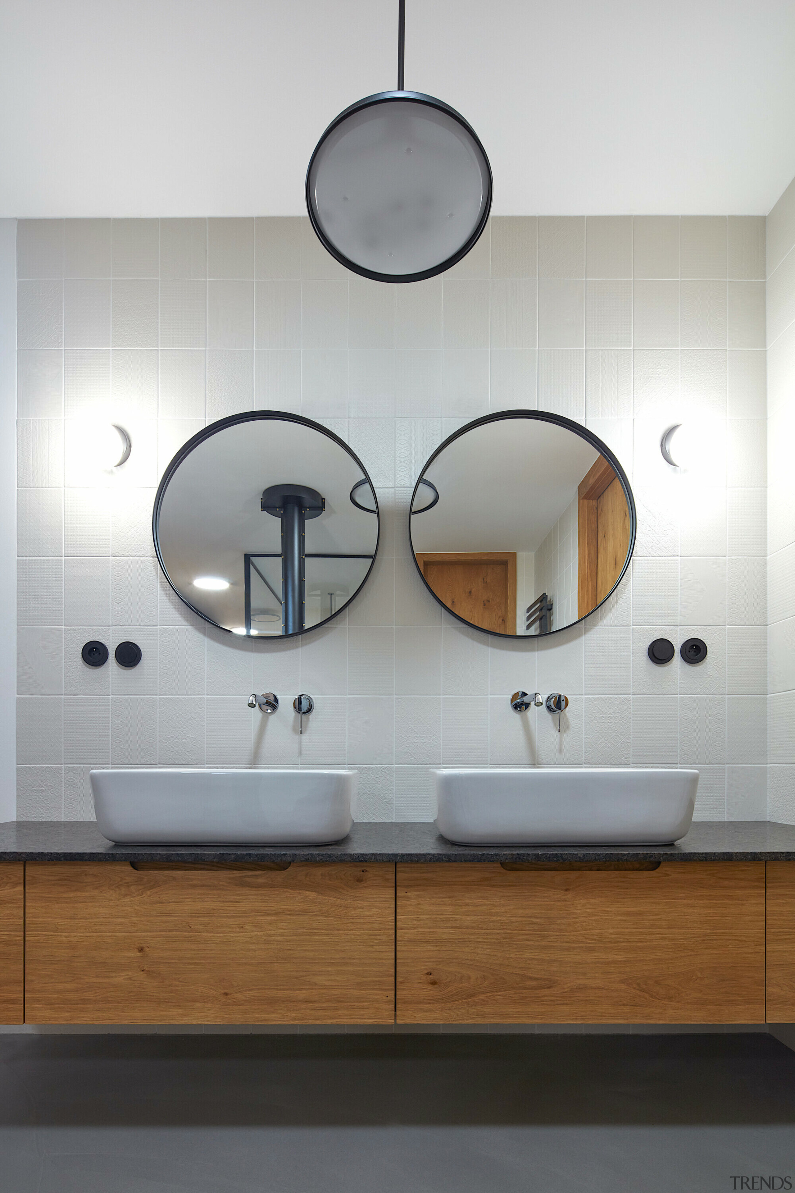 Playful vanity and mirror composition. - Heart of 