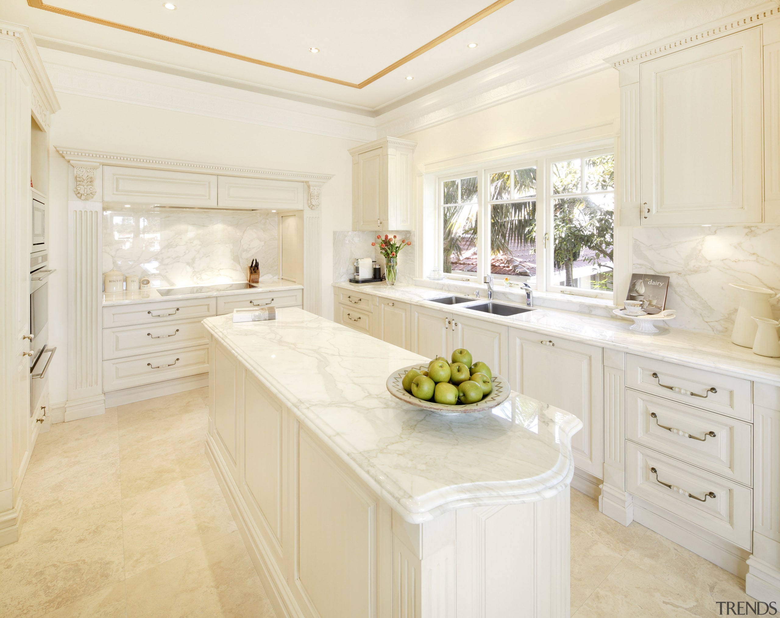 View of kitchen with cream and white colour countertop, cuisine classique, estate, floor, flooring, home, interior design, kitchen, property, real estate, room, white