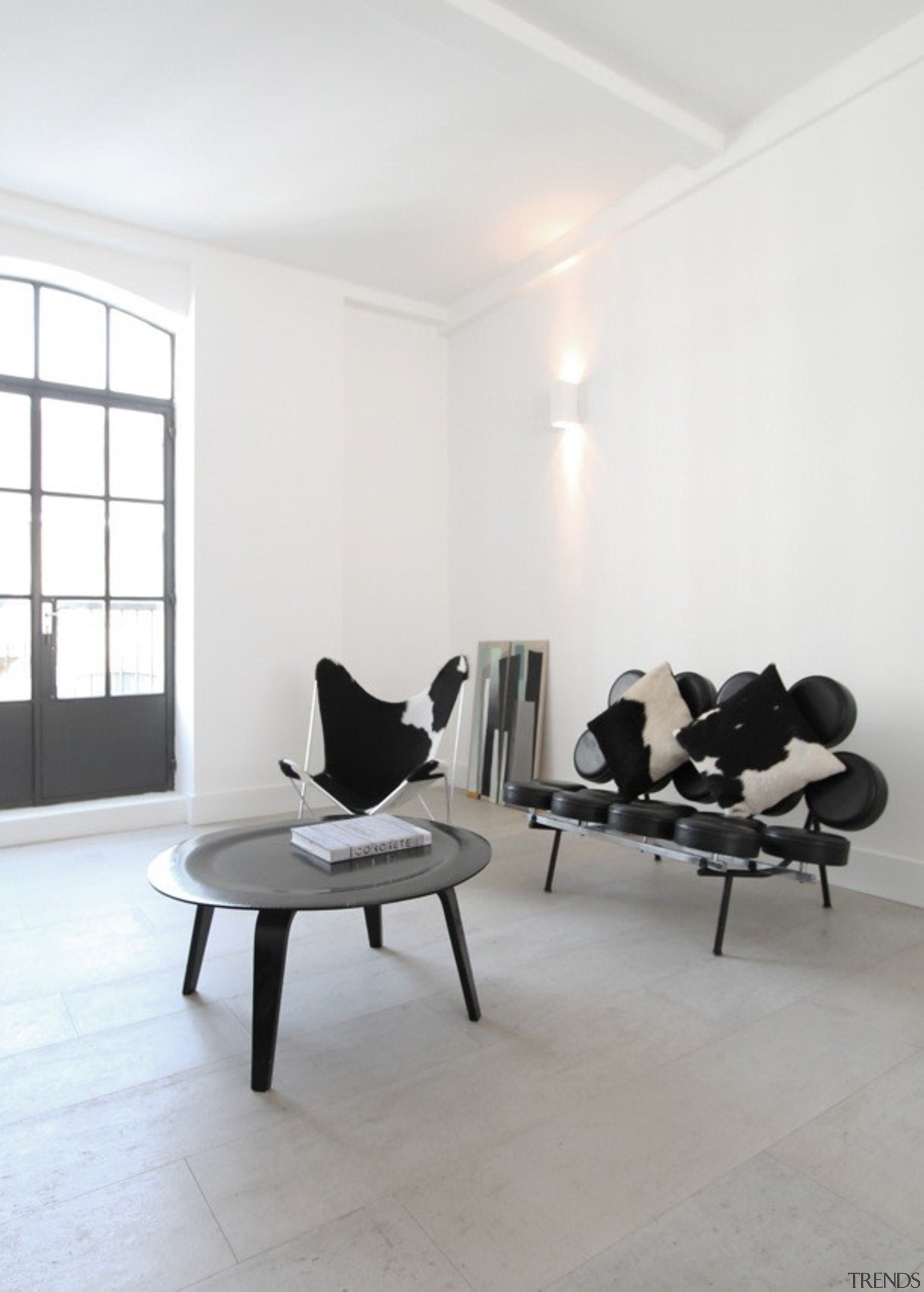 367 Concreate white house - 367_Concreate_white_house - chair chair, floor, flooring, furniture, interior design, living room, product design, table, white