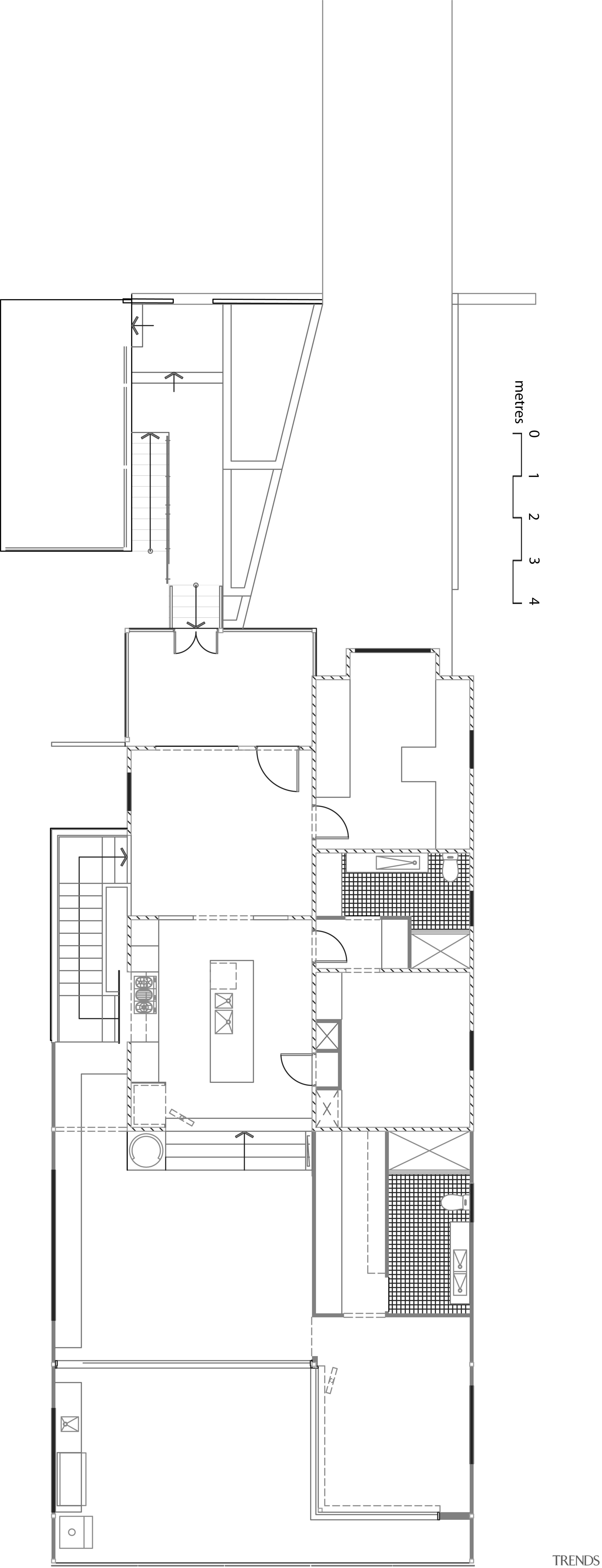 View of architectural plans for this renovated home. angle, architecture, area, design, diagram, drawing, elevation, floor plan, line, plan, product, product design, structure, white