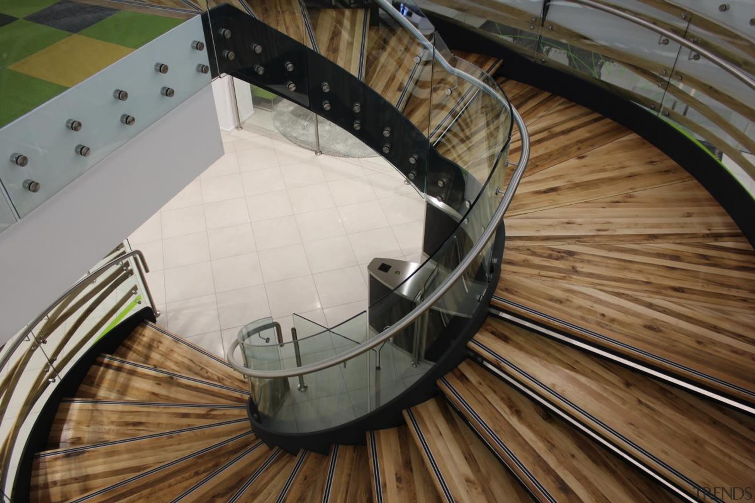 Spiral Staircase - Spiral Staircase - floor | floor, handrail, stairs, wood, brown, gray