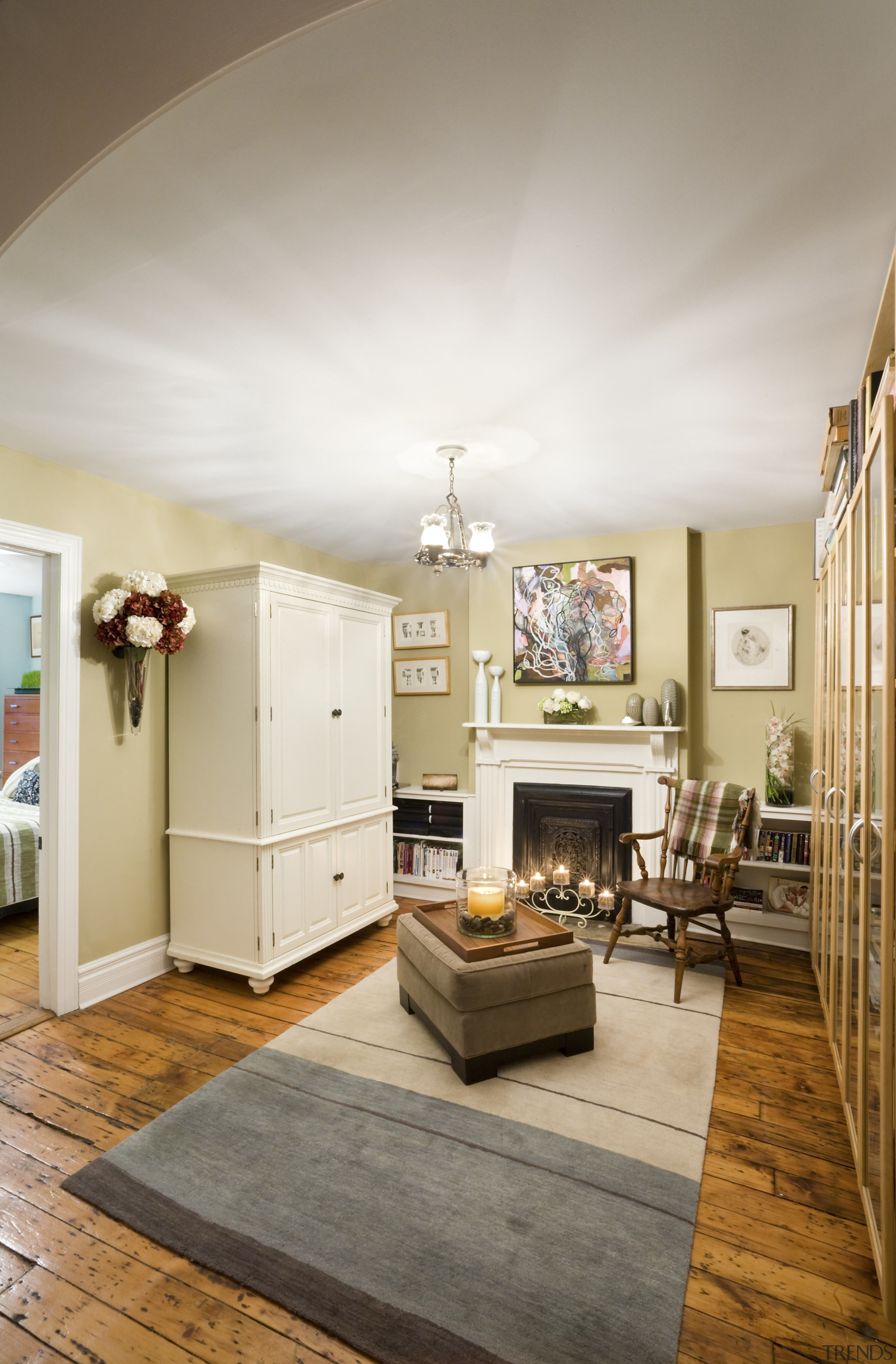 View of a lounge area with lounge suite, ceiling, floor, flooring, hardwood, home, interior design, living room, real estate, room, table, wood, wood flooring, white