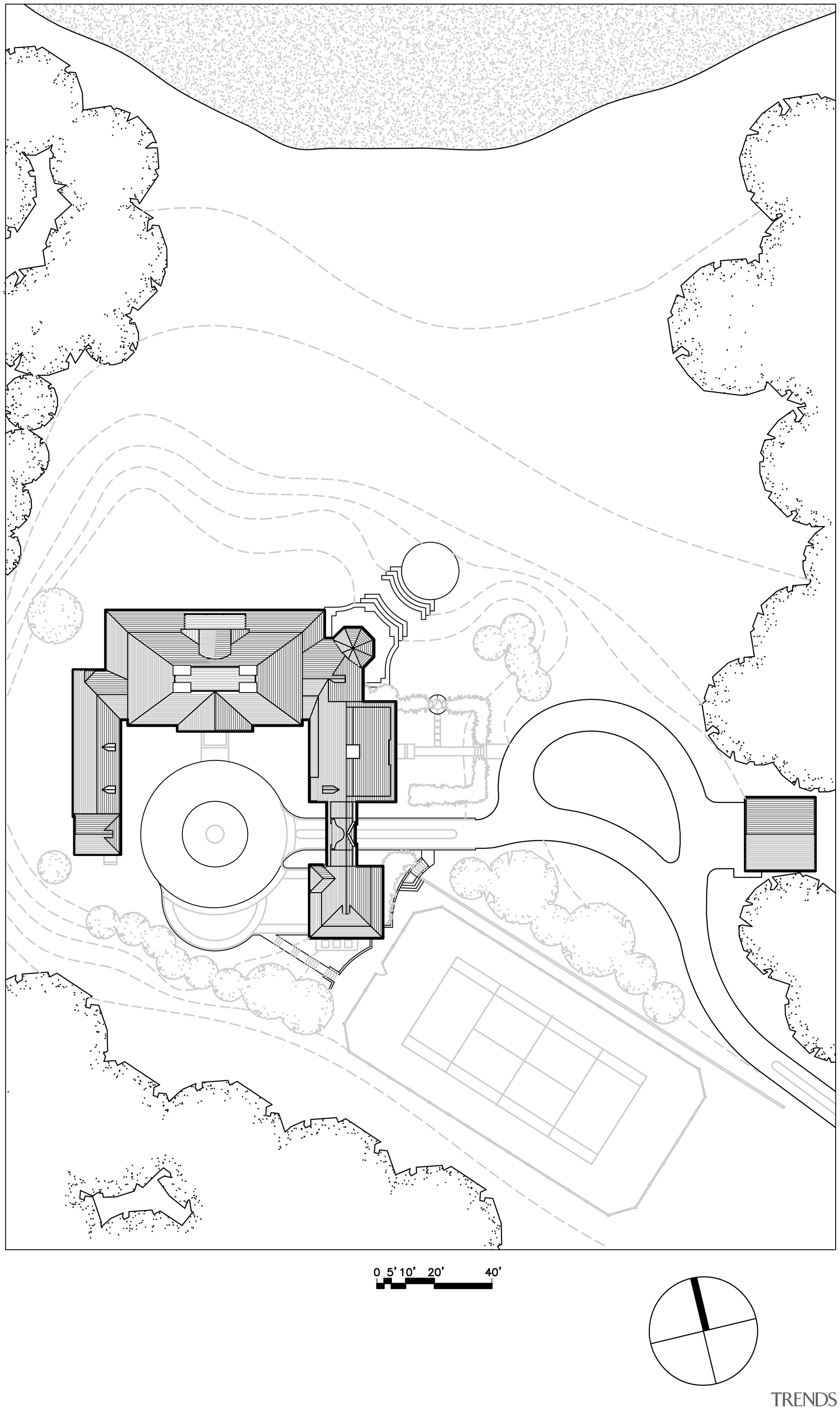 View of the architectural plans for this US angle, area, artwork, black and white, design, diagram, drawing, font, line, line art, monochrome, plan, product, product design, sketch, structure, text, white