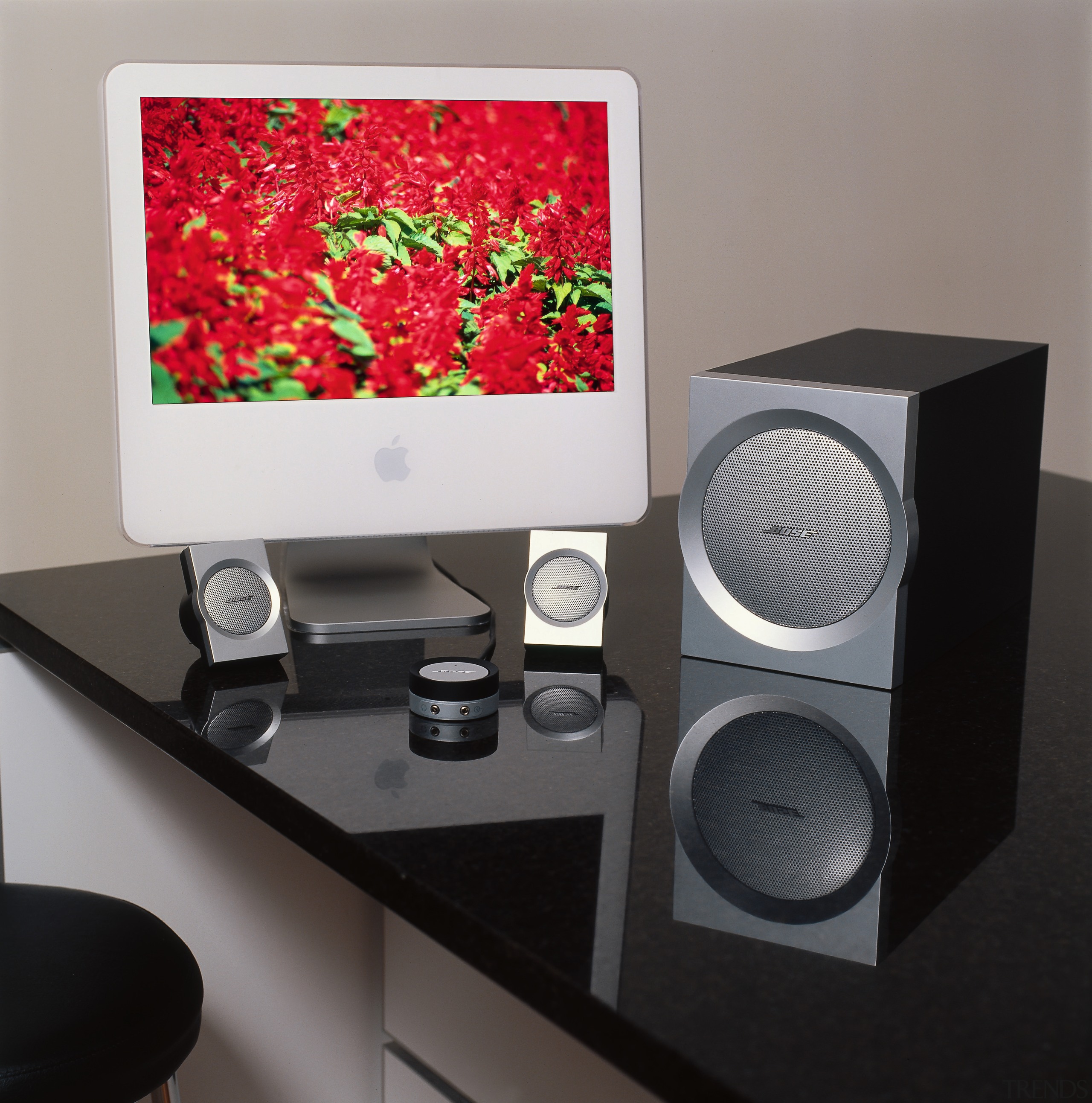 view of the companion  3 multimedia speaker electronics, furniture, loudspeaker, multimedia, product design, gray, black