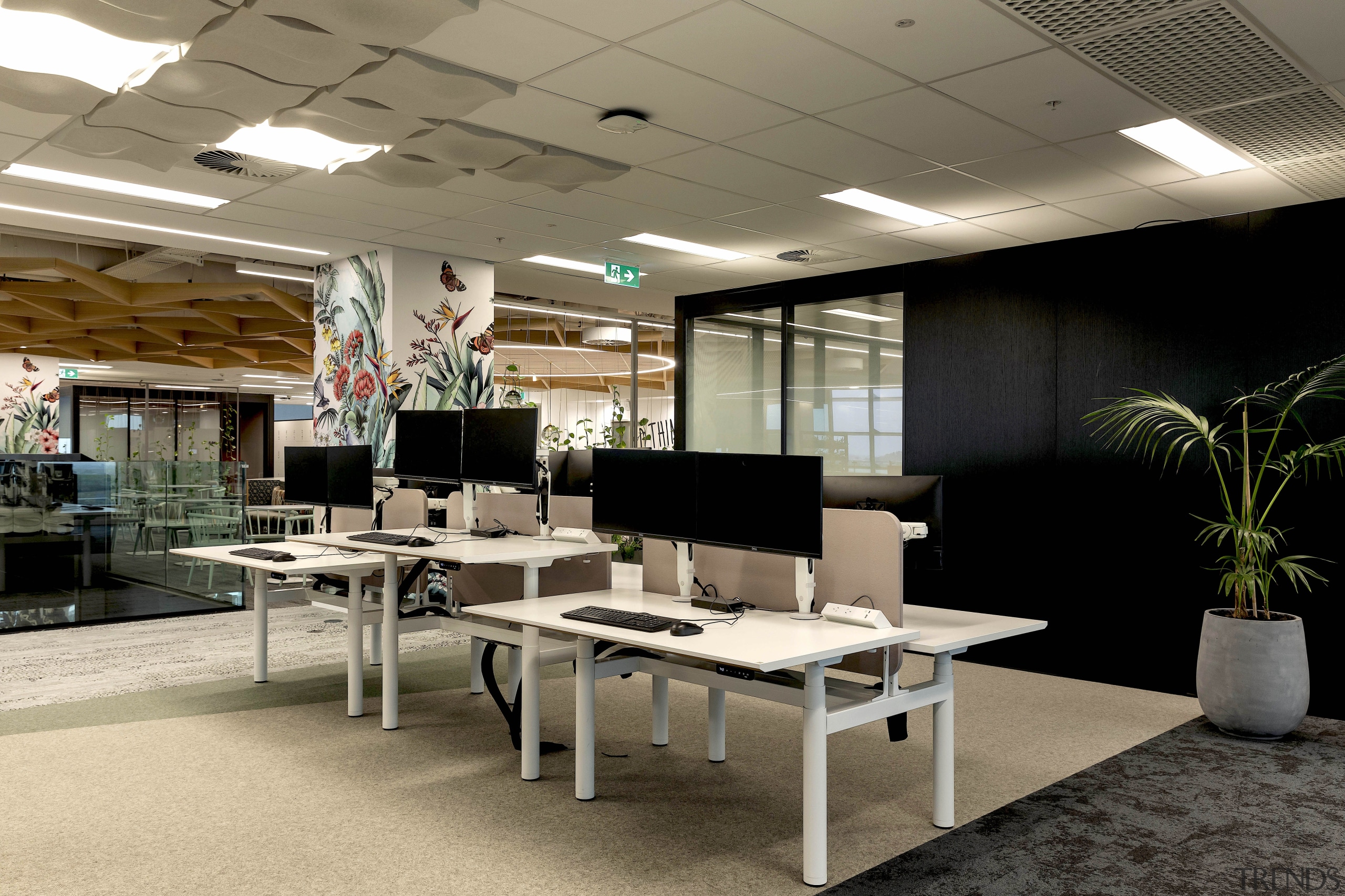 This open, flexible staff workspace is just one brown, black