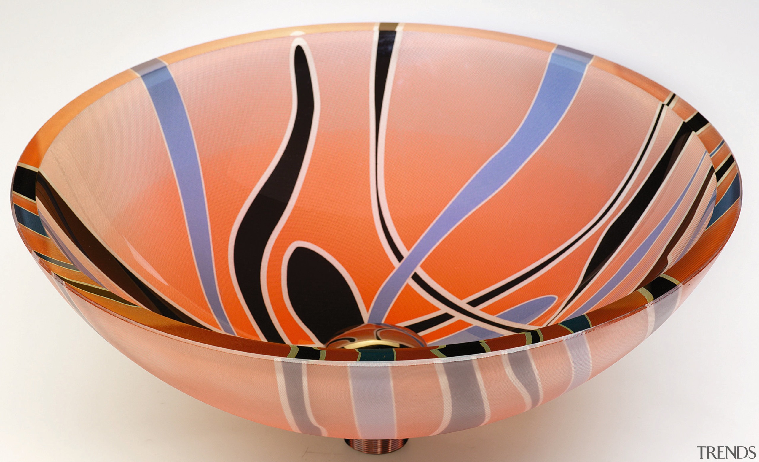 view of the colourful basin - view of bowl, ceramic, orange, product design, tableware, white, orange