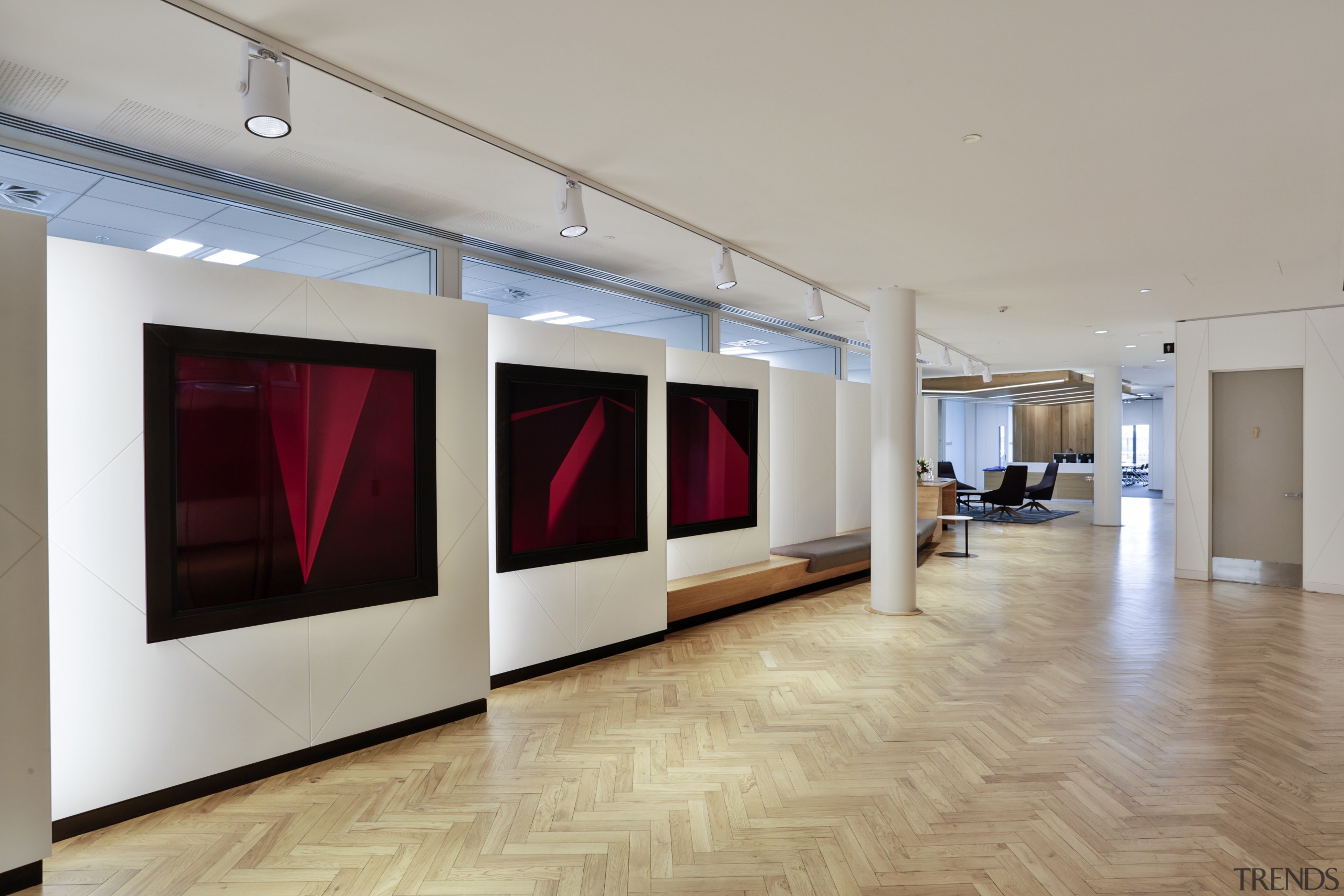 Art for organisations sake  visitors to the ceiling, exhibition, floor, flooring, interior design, lobby, tourist attraction, wood flooring, gray