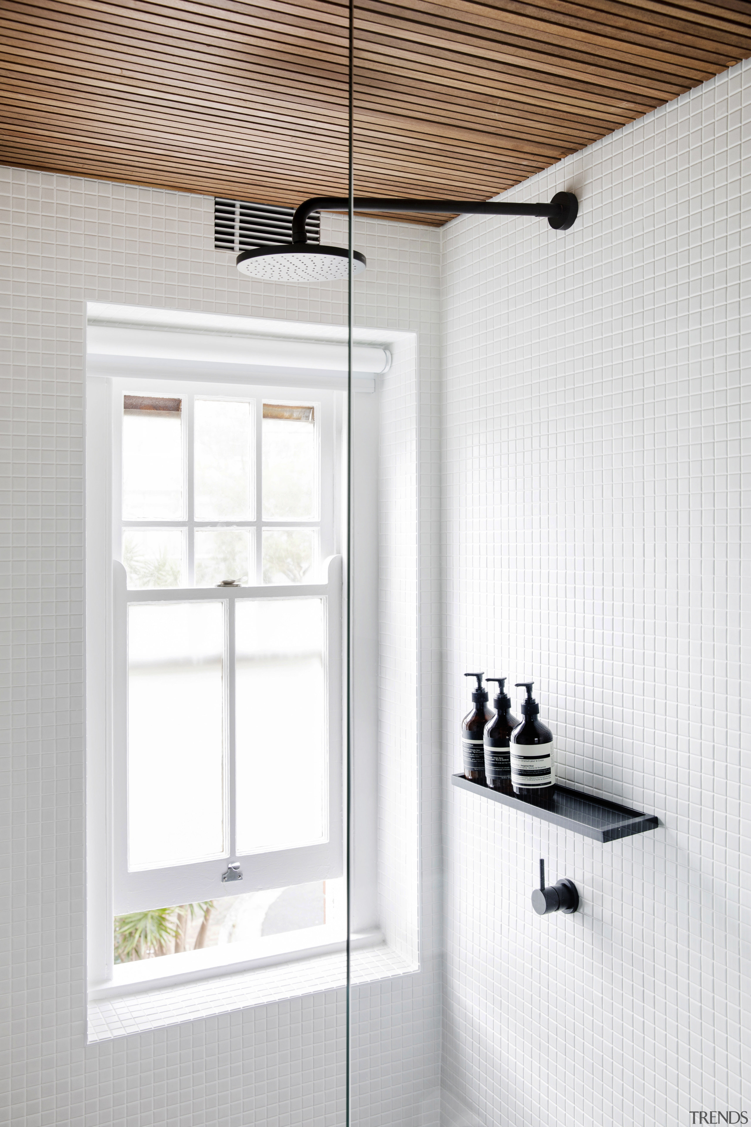 A space-hogging tub was removed in this studio ceiling, daylighting, floor, interior design, light fixture, lighting, product design, tap, window, white