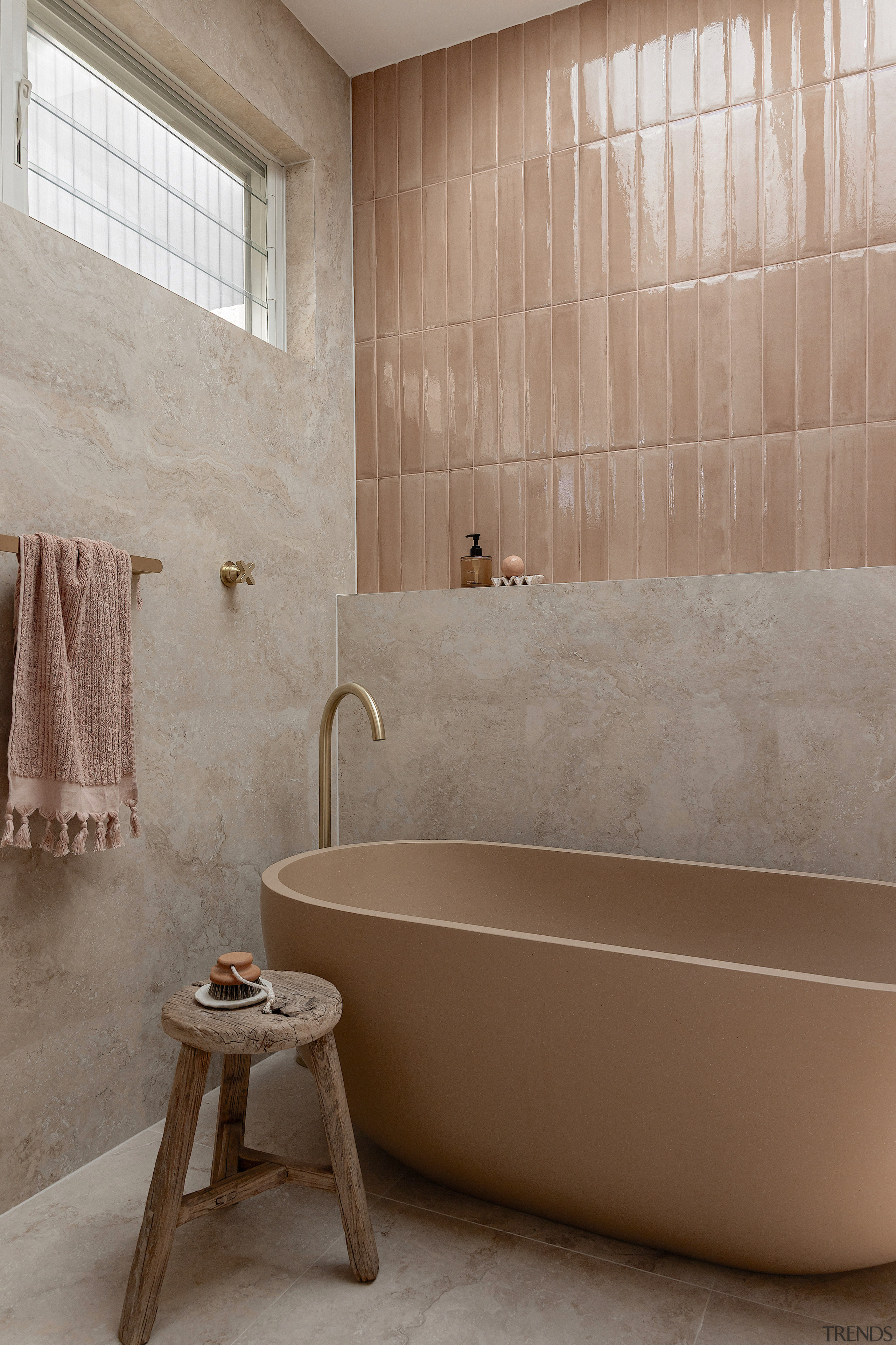 A high window adds to the relaxed, serene 