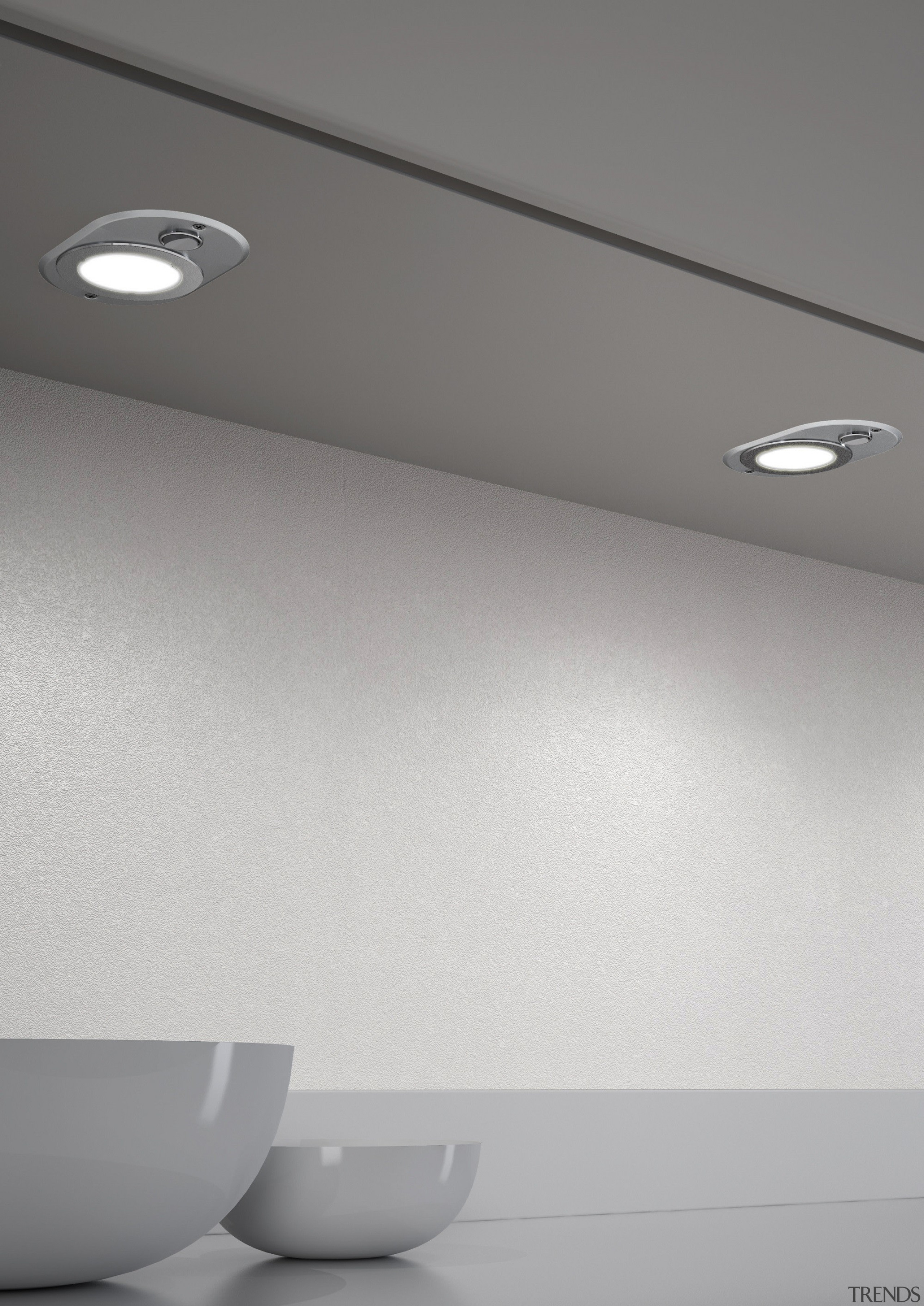 Domus Line Akira V12 LED Spotlights: made in angle, ceiling, daylighting, daytime, light, light fixture, lighting, product design, tap, gray, white