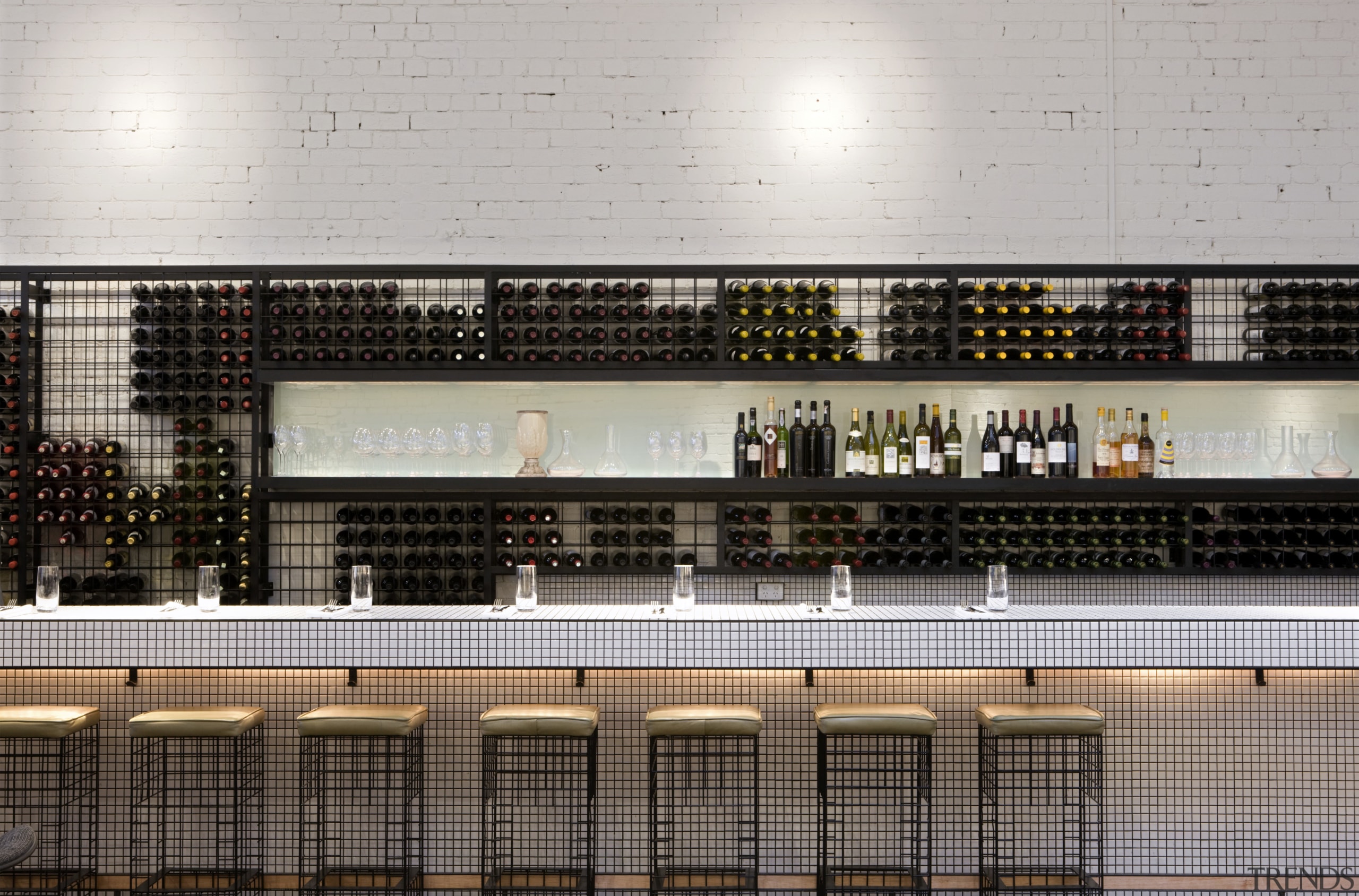 View of the St Judes Cellar bar and architecture, gray, black