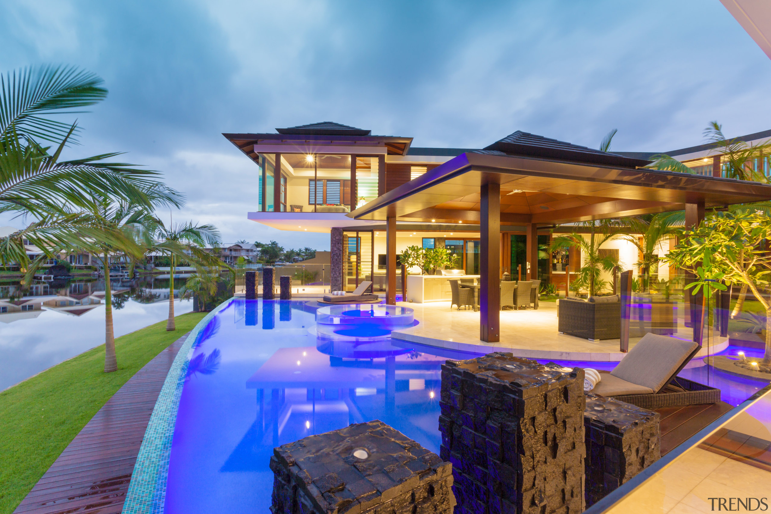 tropical resort style outdoor area - tropical resort estate, hacienda, home, house, leisure, property, real estate, resort, resort town, swimming pool, villa, teal