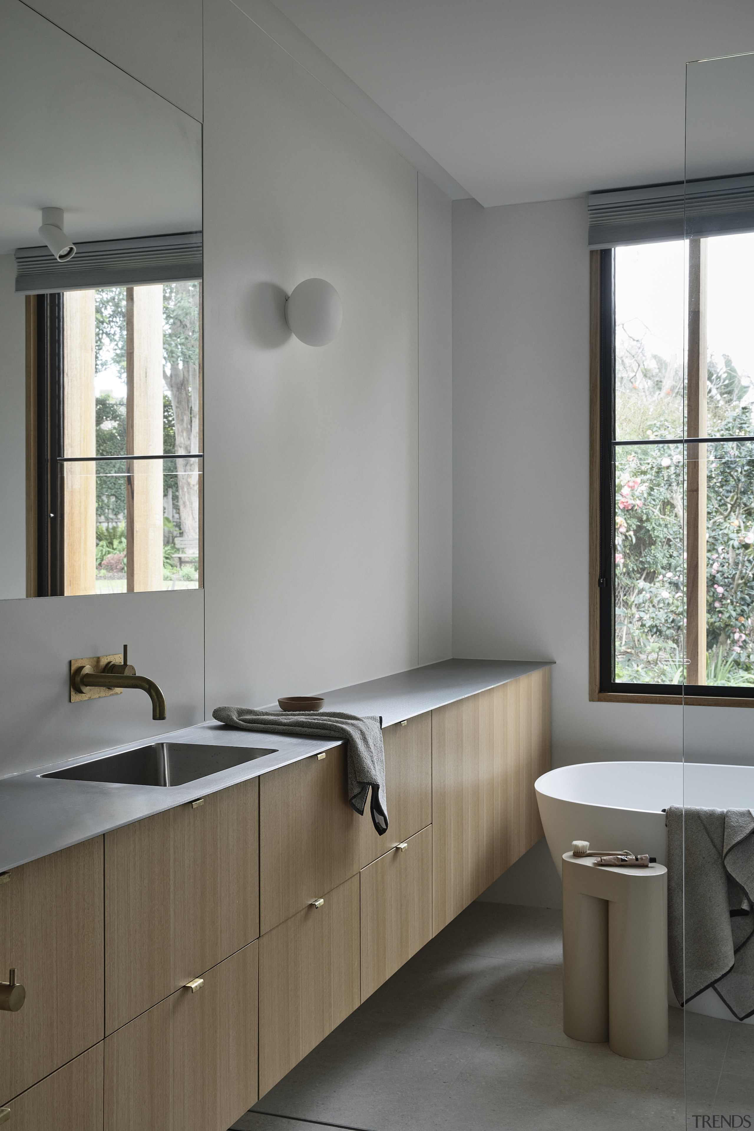 Guest bathroom in the rear section of the 