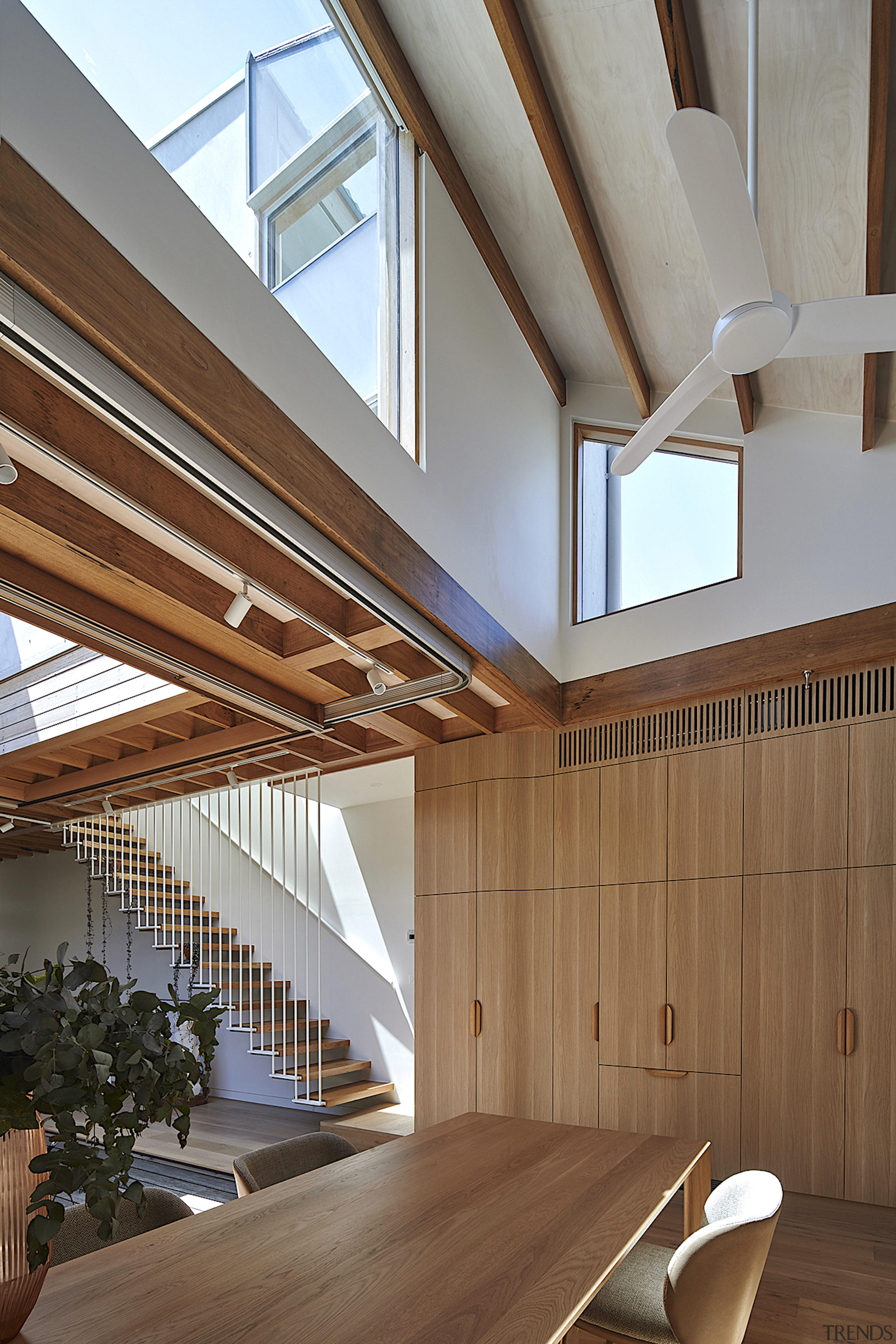 Light leaks into the cottage from several angles. 