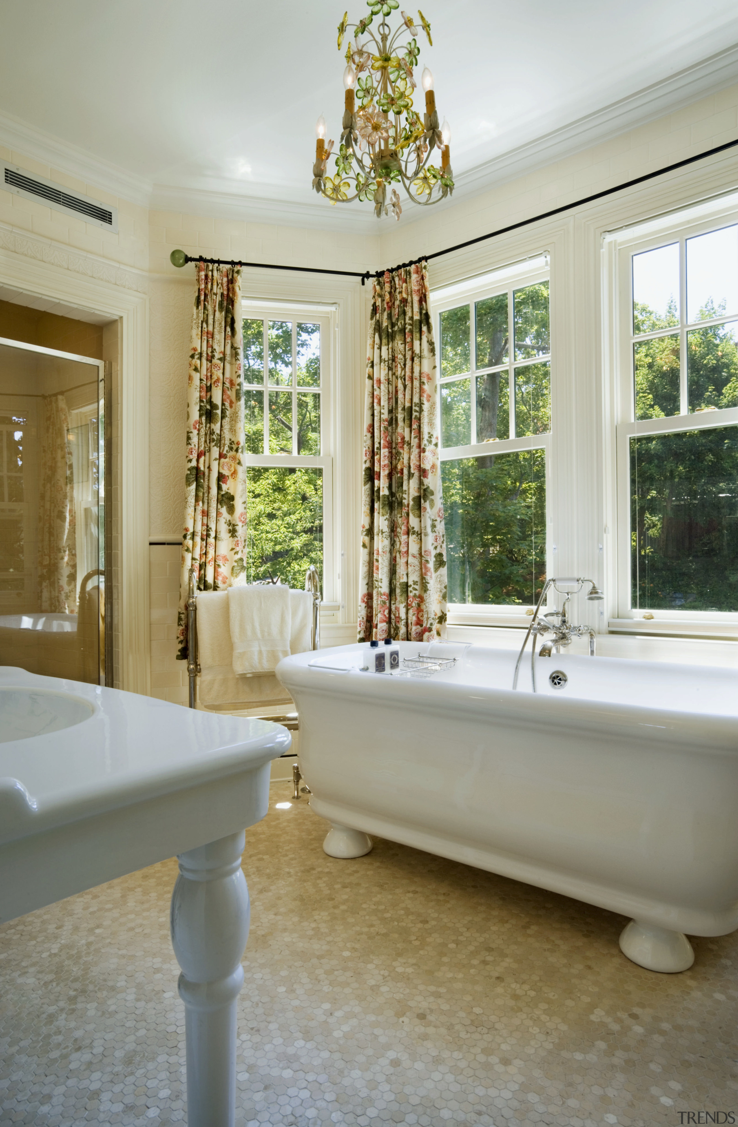 A view of the master ensuite, tiled floors bathroom, estate, floor, home, interior design, real estate, room, window, gray