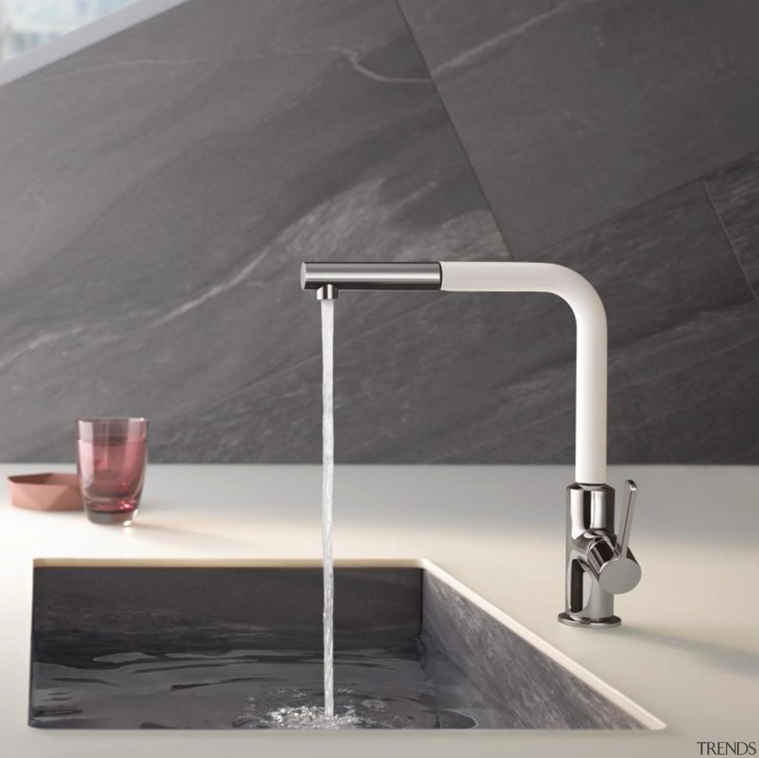 KLUDI L-INE 05 - KLUDI L-INE 05 - bathroom sink, plumbing fixture, sink, tap, gray, black