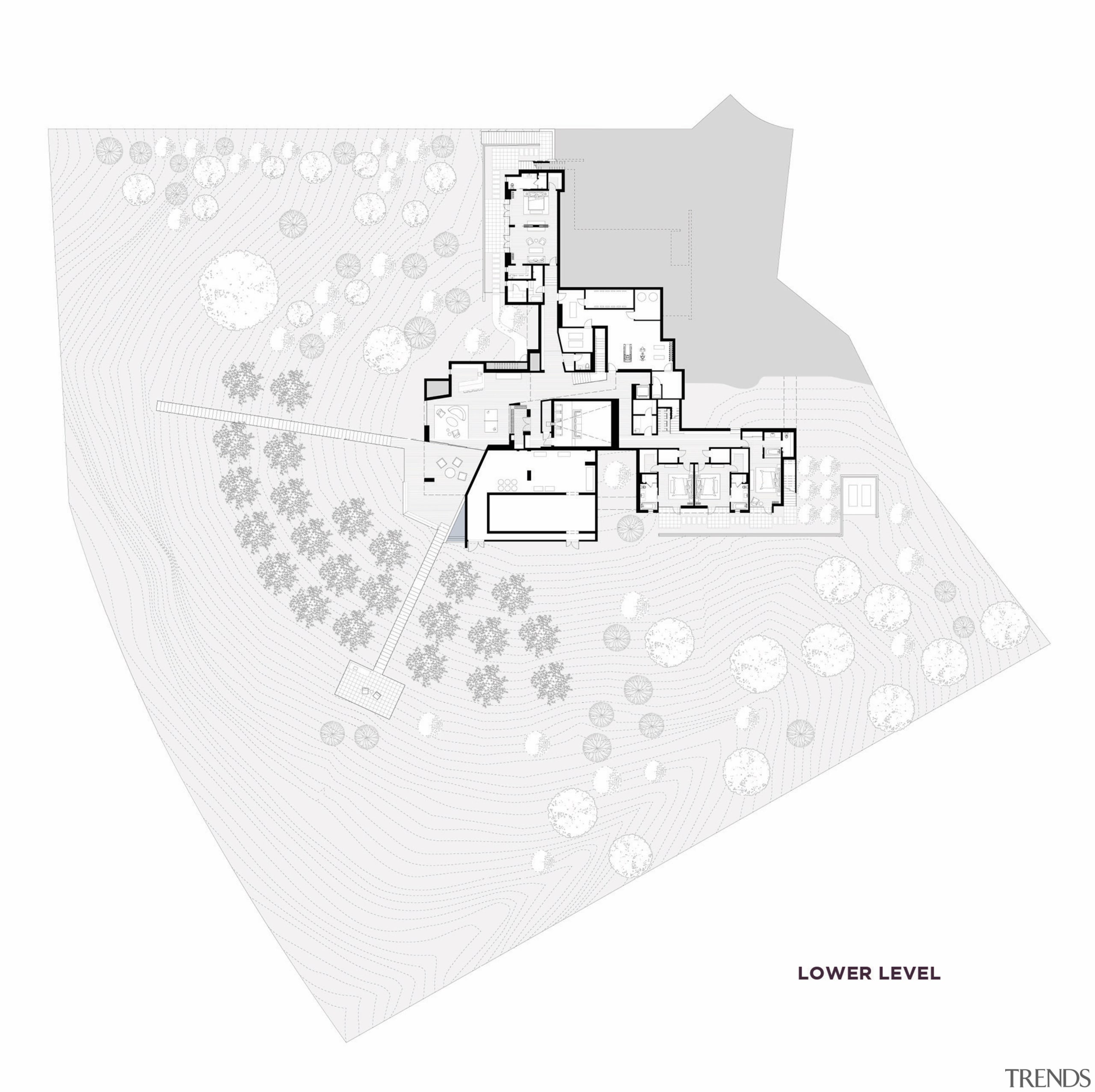 Lower level plan. - At one with the 