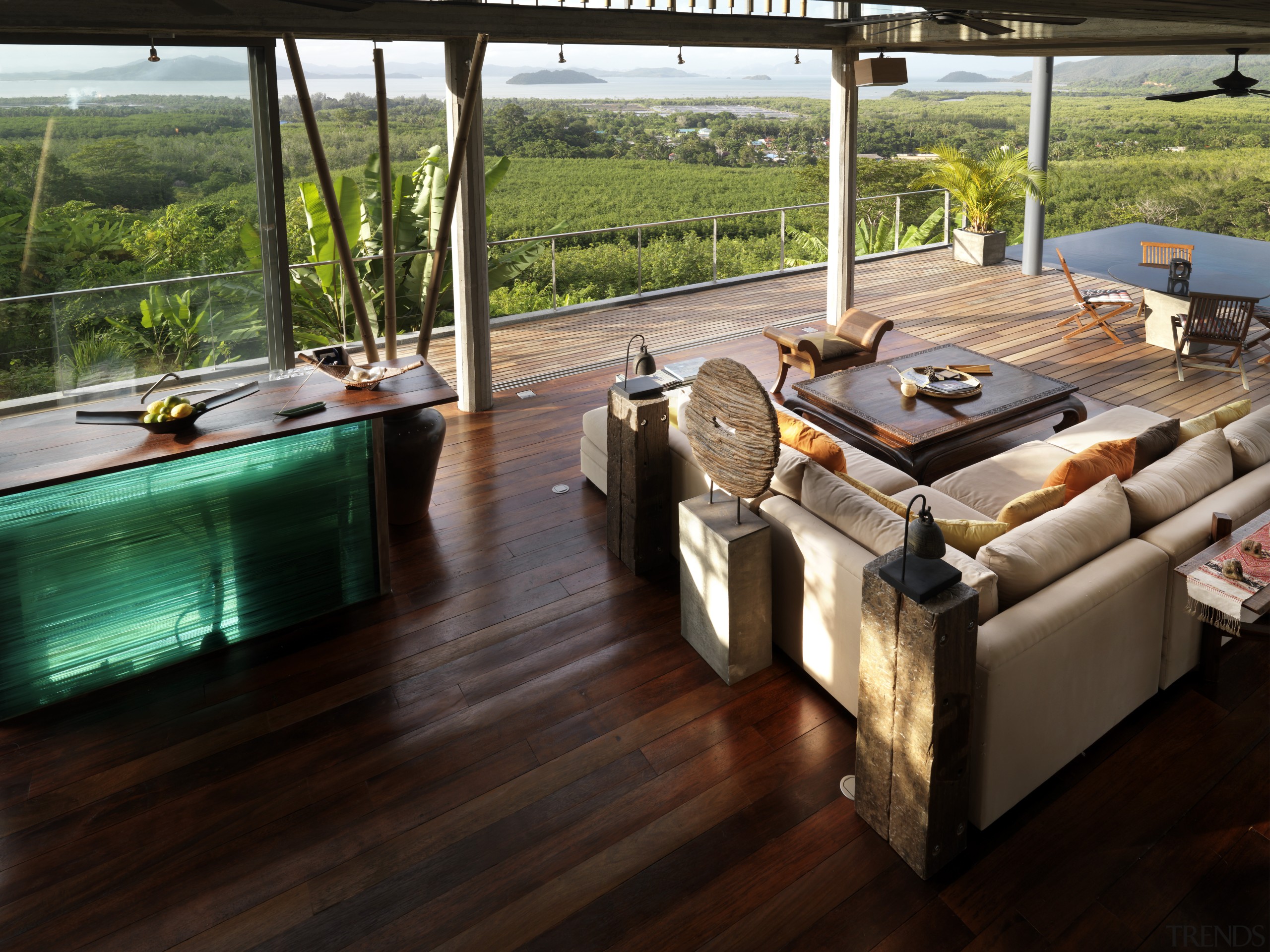 View of modern home designed by Design Unit floor, flooring, hardwood, wood, black, brown