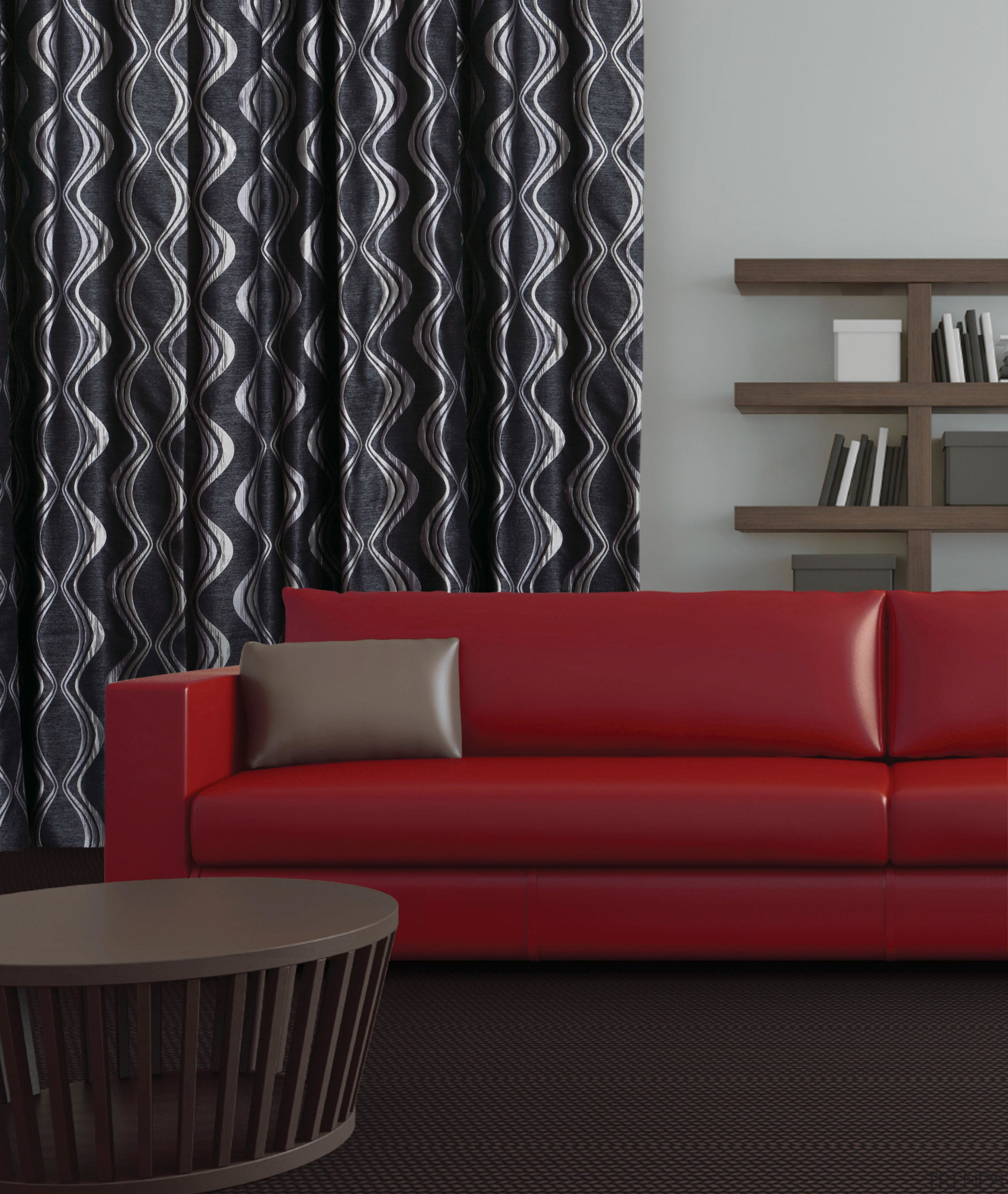 Resene Xpressions Room - angle | couch | angle, couch, curtain, floor, furniture, interior design, living room, loveseat, sofa bed, wall, wallpaper, window covering, window treatment, black