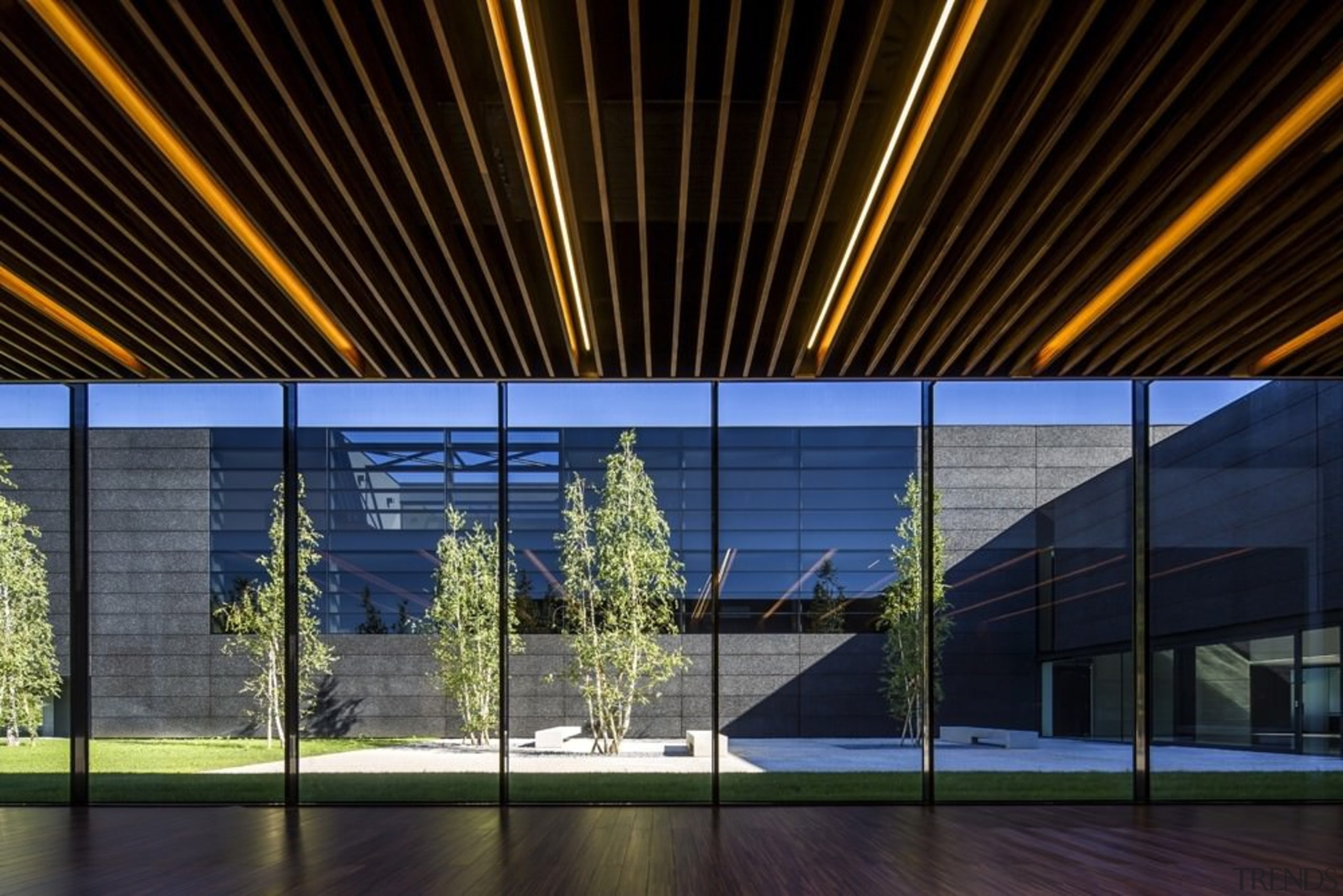 The new Faber headquarters designed by GEZA - architecture, building, corporate headquarters, daylighting, facade, headquarters, house, reflection, sky, structure, black