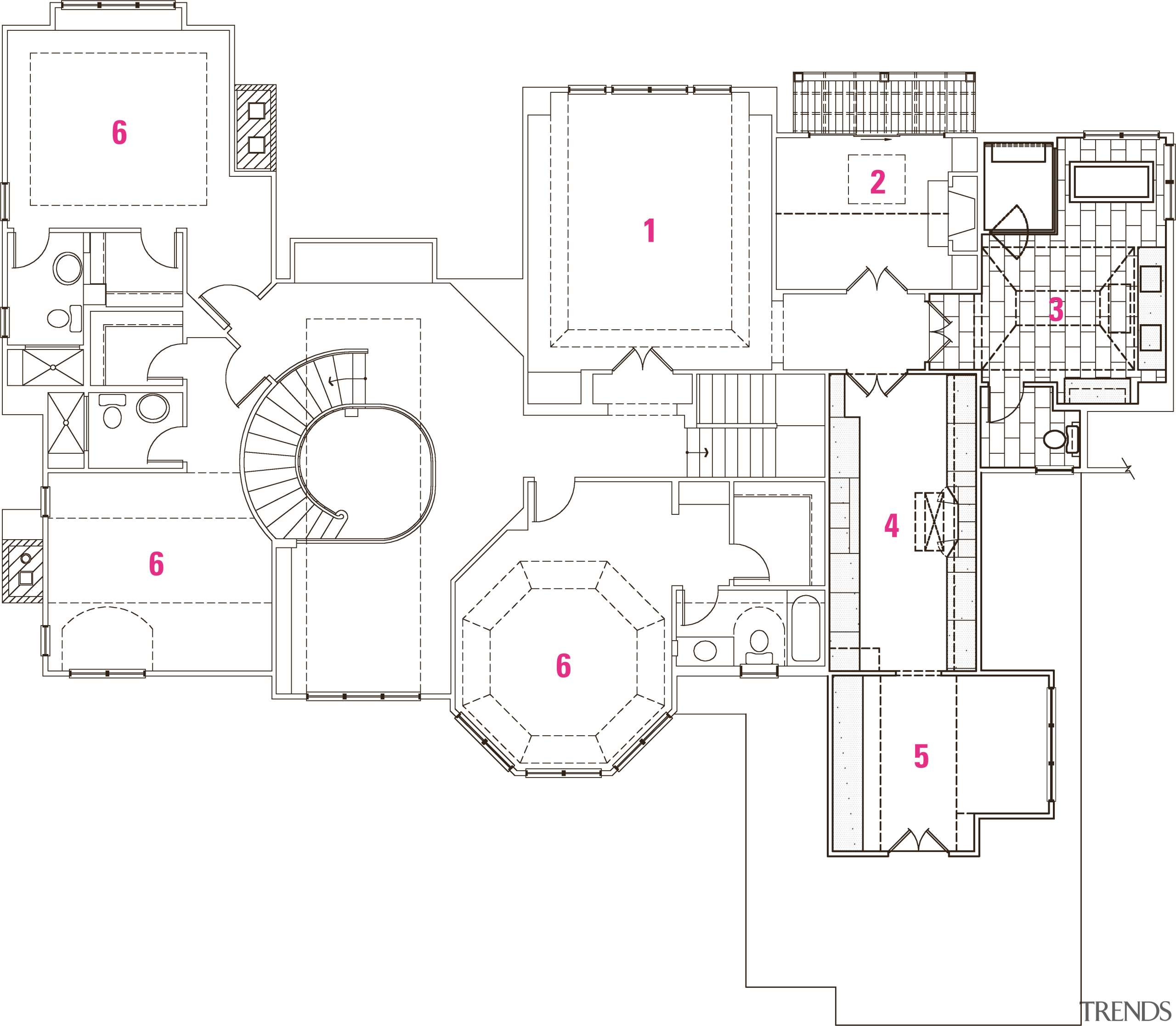 1 bedroom, 2 morning room, 3 bathroom, 4 area, design, diagram, floor plan, line, plan, product design, white
