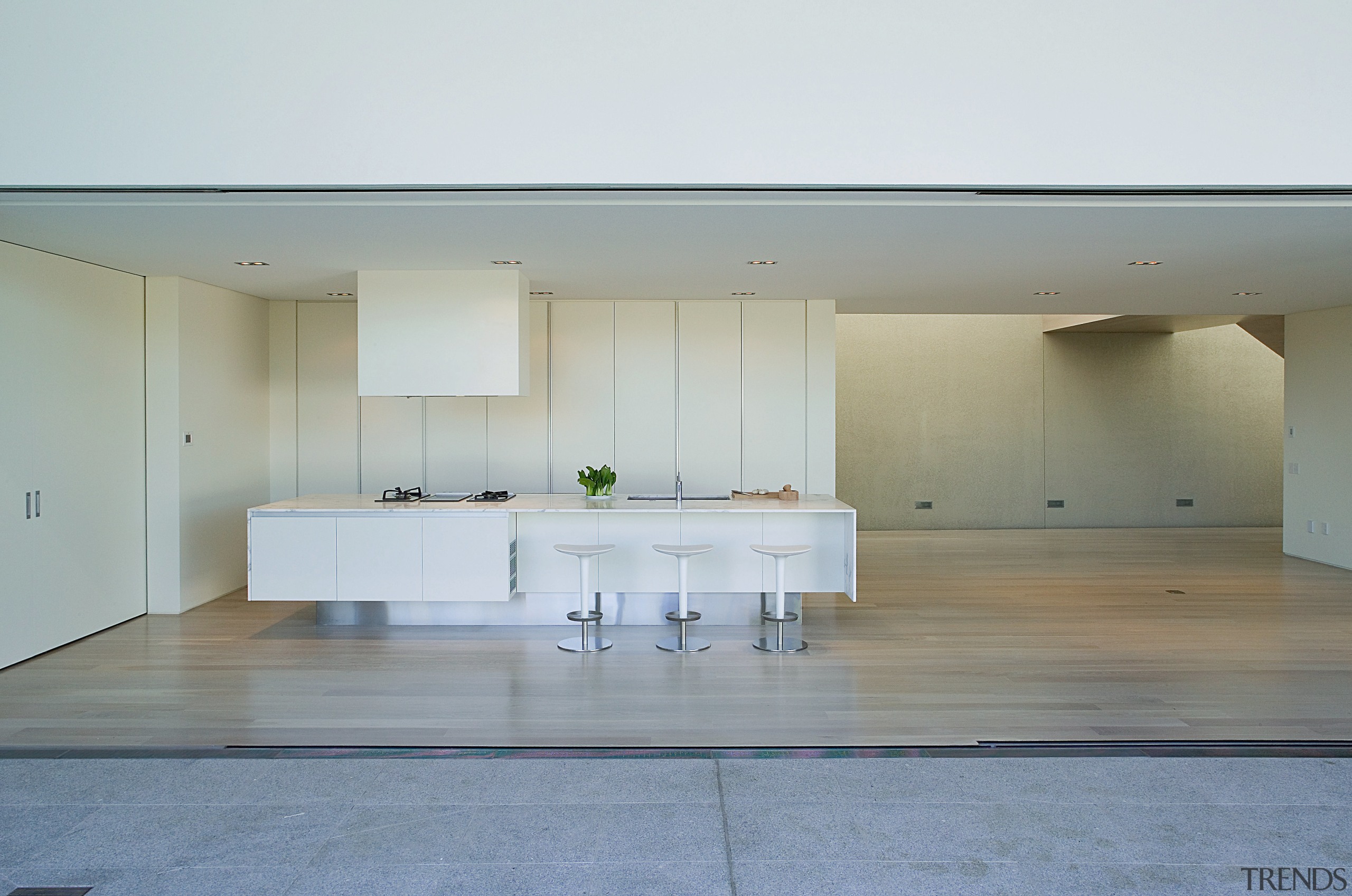 A view of these award winning kitchens  architecture, daylighting, floor, house, interior design, product design, table, gray, white