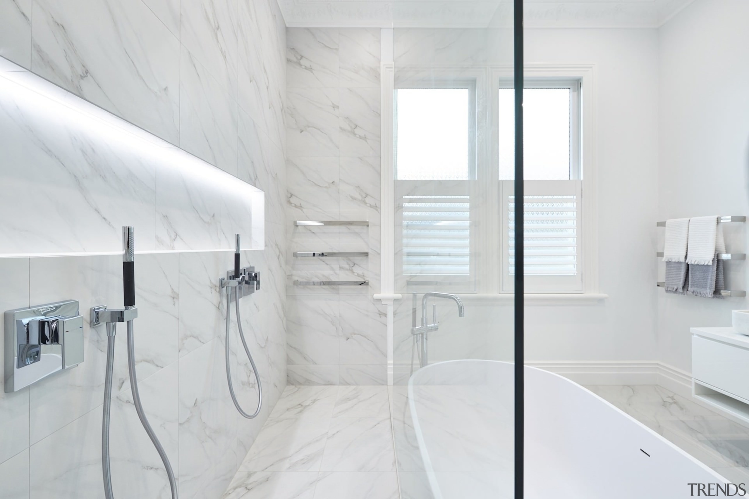 Paul Leuschke architecture, bathroom, bathroom accessory, floor, home, house, interior design, plumbing fixture, product design, room, tap, tile, wall, white