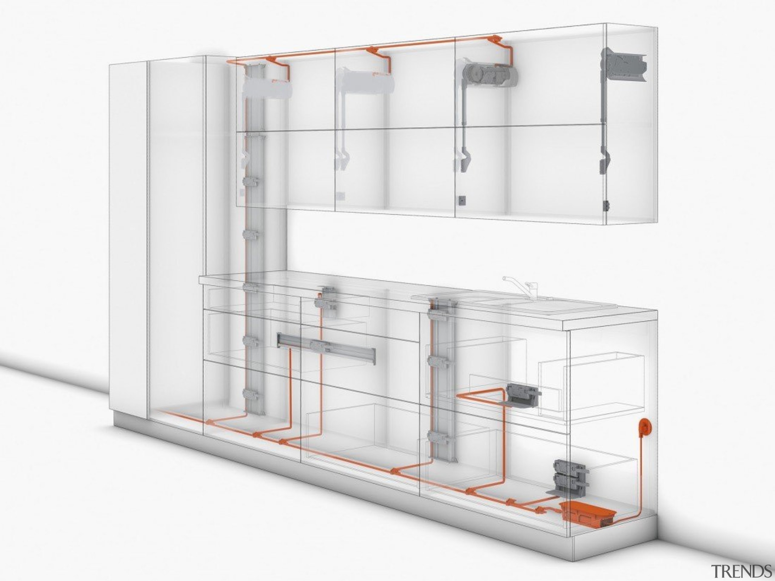 SERVO-DRIVE for AVENTOS - display case | product display case, product, product design, shelf, shelving, white