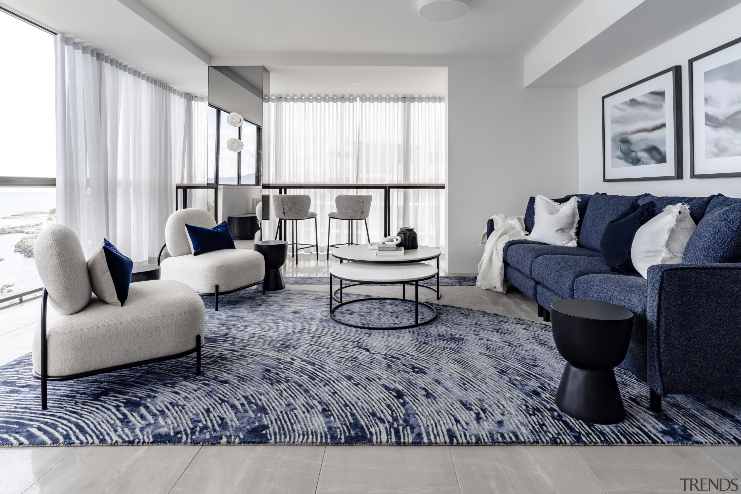 Luxurious handmade rugs area feature of the lounge 