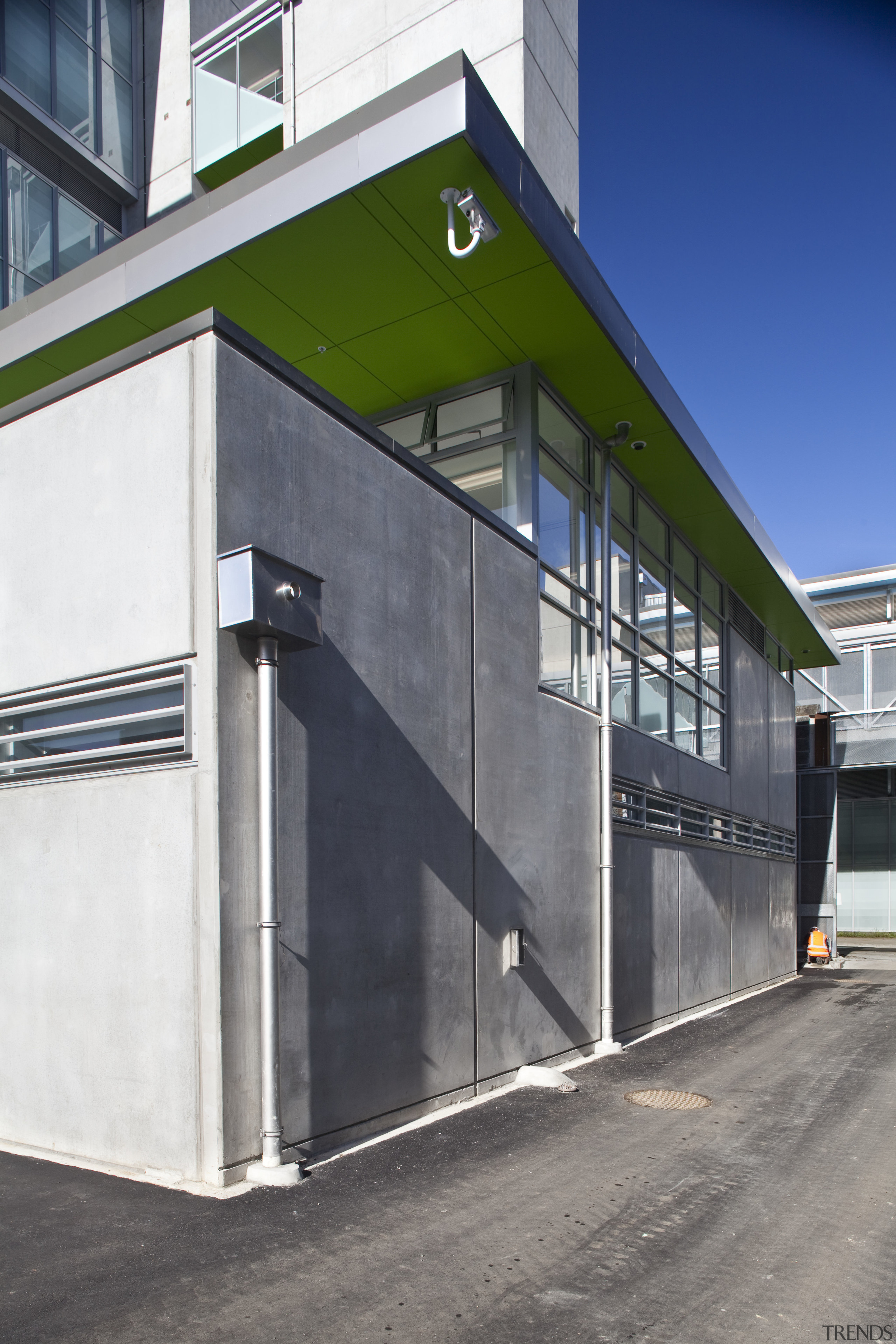View of windows at Mt Eden prison by architecture, building, facade, house, residential area, gray