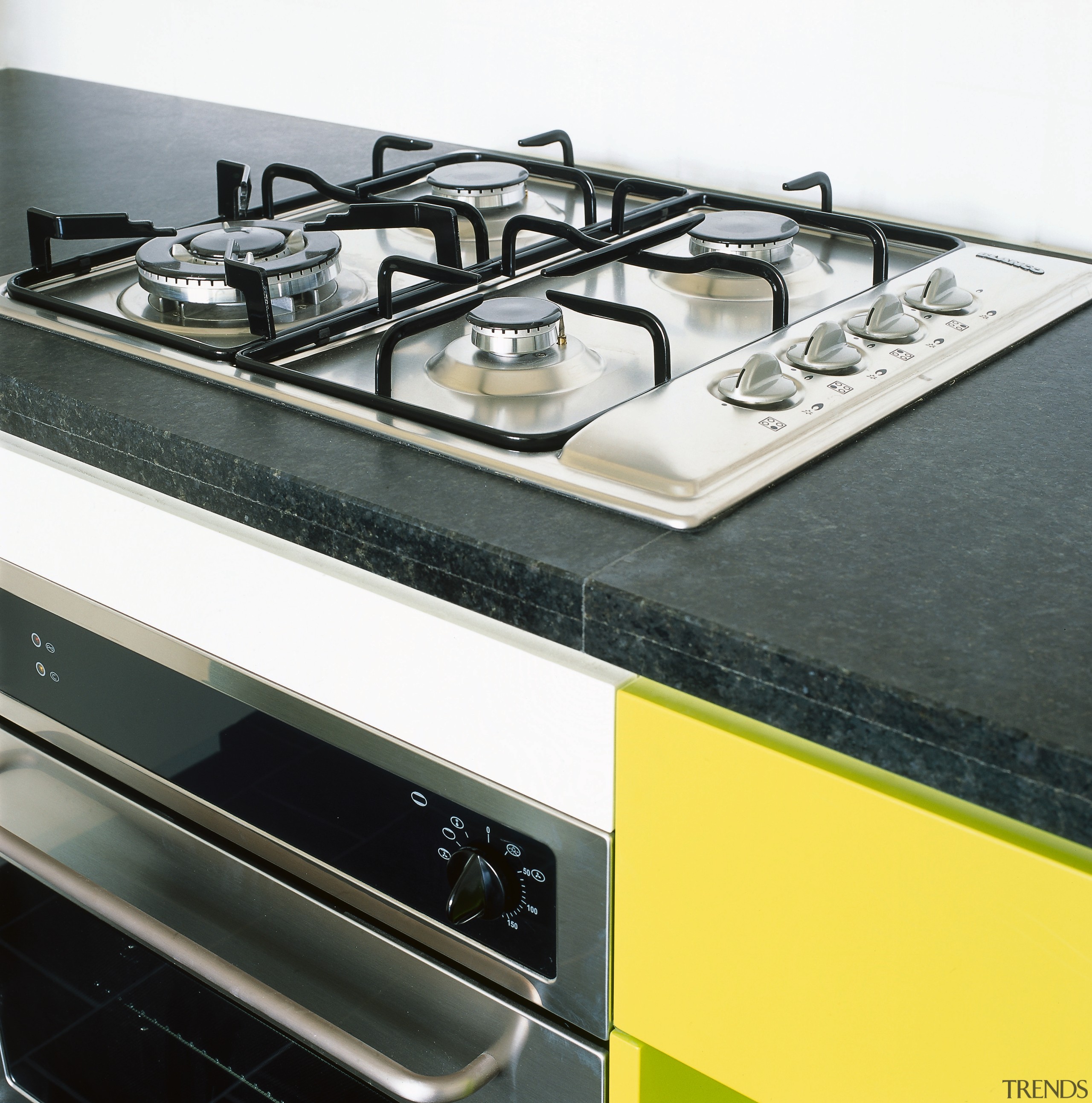 view of the bianco kitchen appliances - view gas stove, home appliance, kitchen stove, white, black