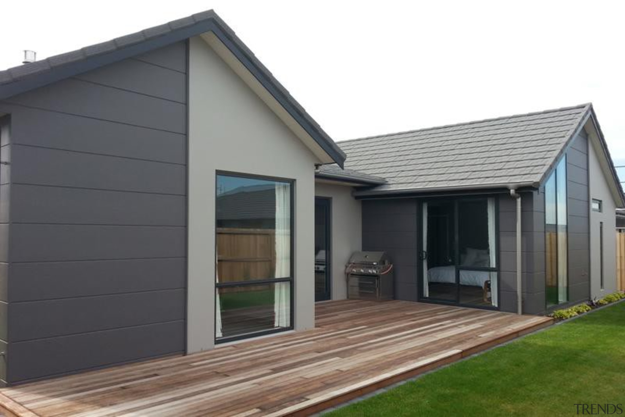 Stria Cladding - Stria Cladding - cottage | cottage, facade, home, house, property, real estate, shed, siding, window, gray