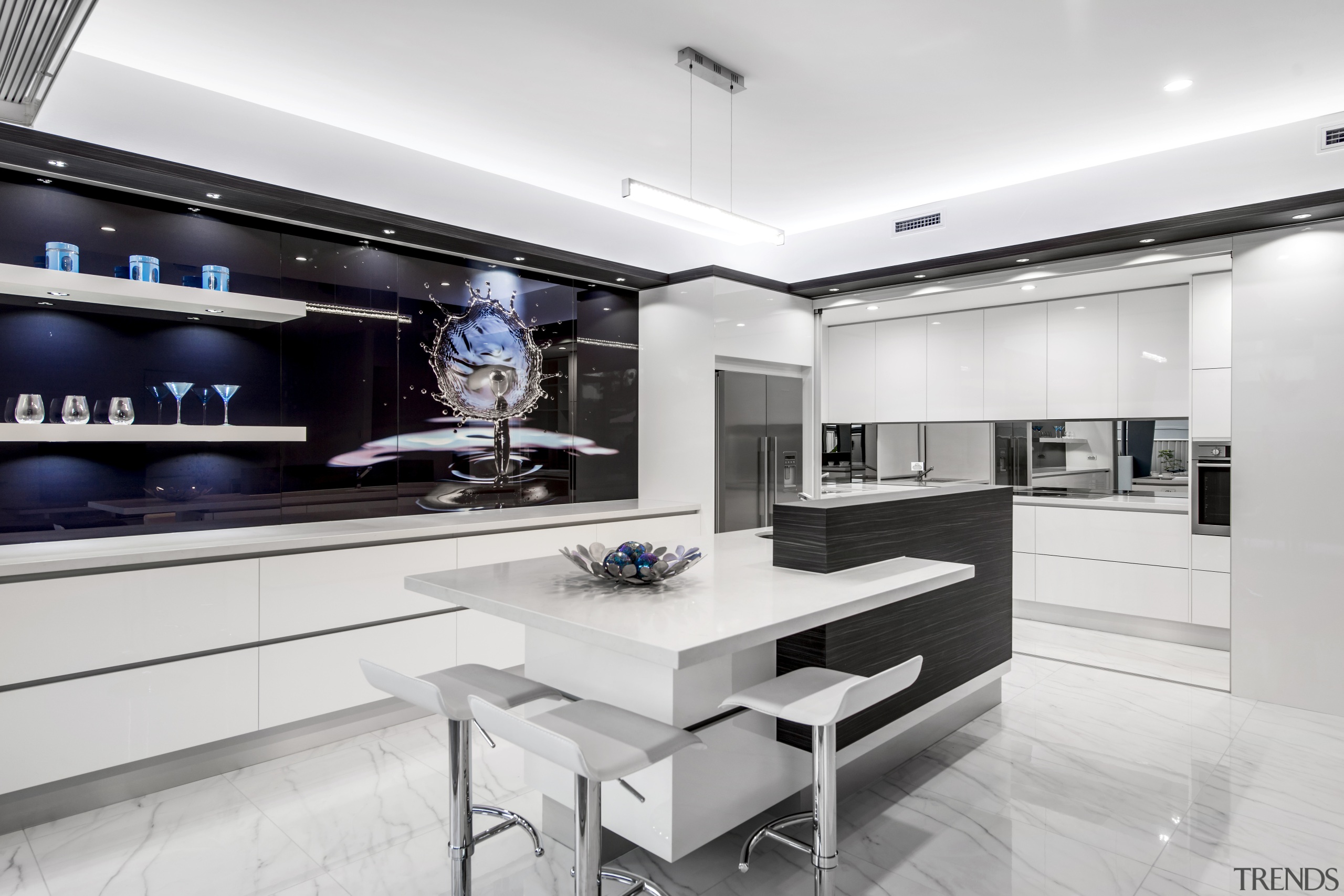 This kitchen, designed by Kim Duffin of Sublime interior design, kitchen, white