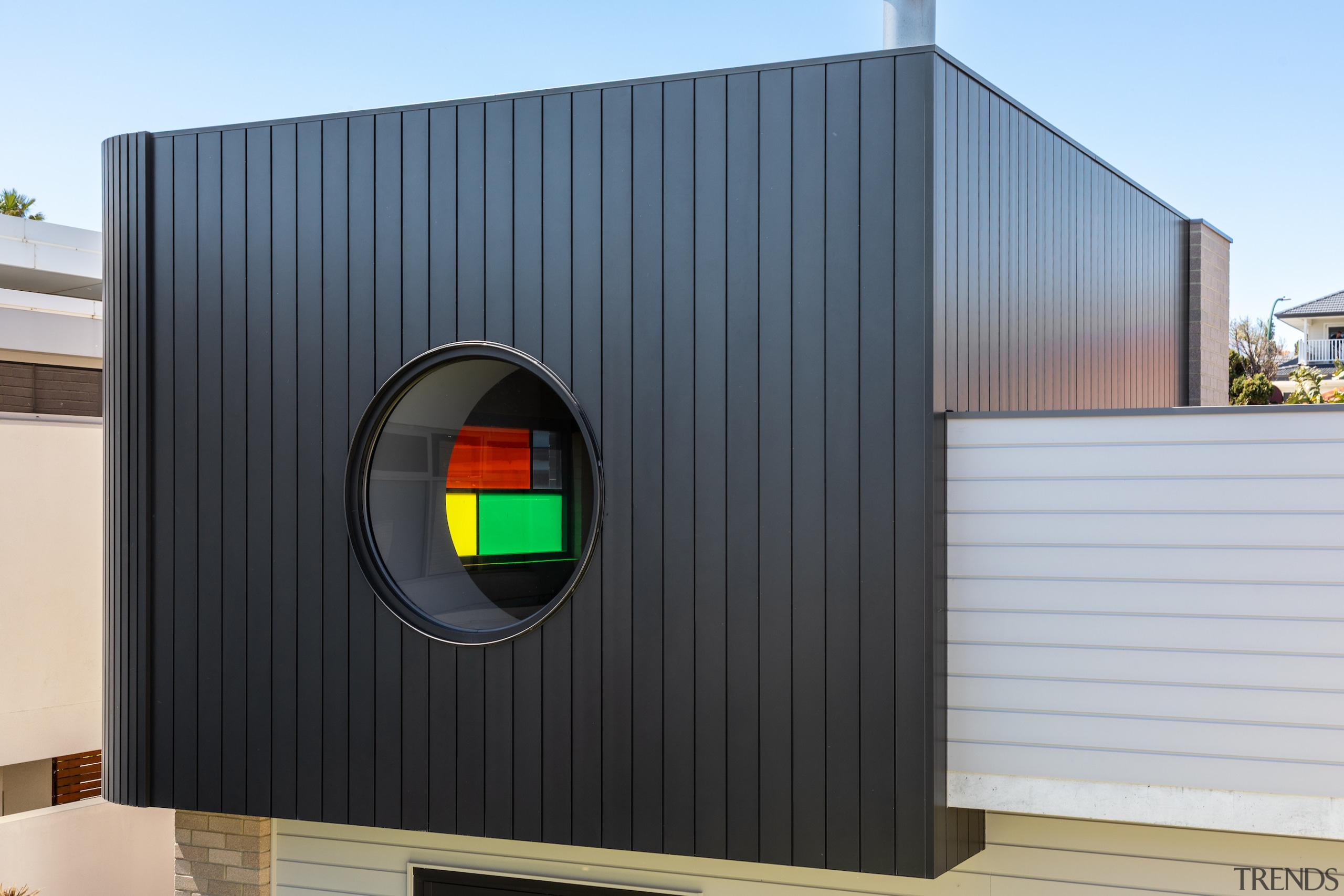 The exterior of the playful double height games 