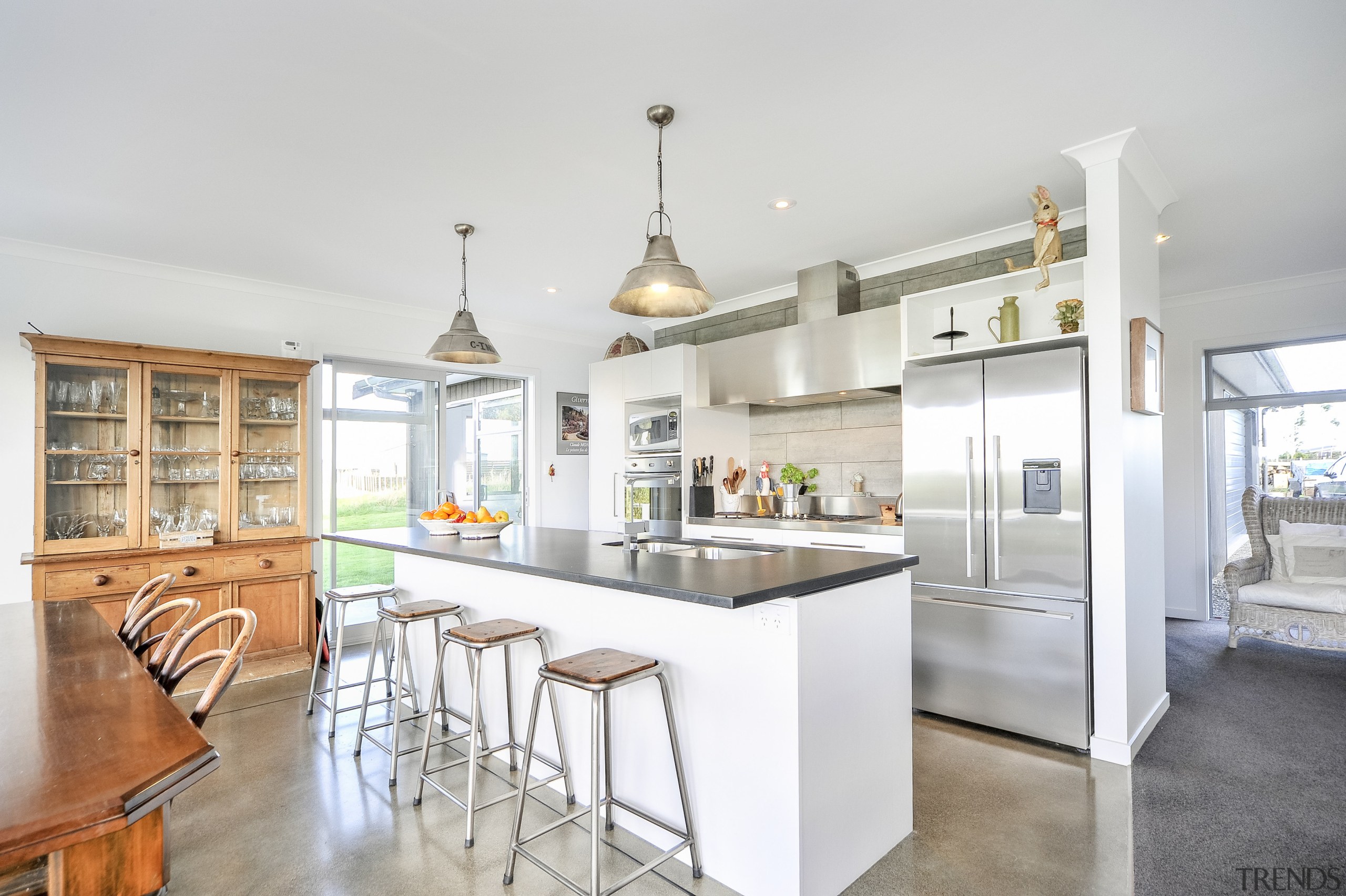 The kitchen in this award-winning home by Fowler countertop, cuisine classique, interior design, kitchen, real estate, white