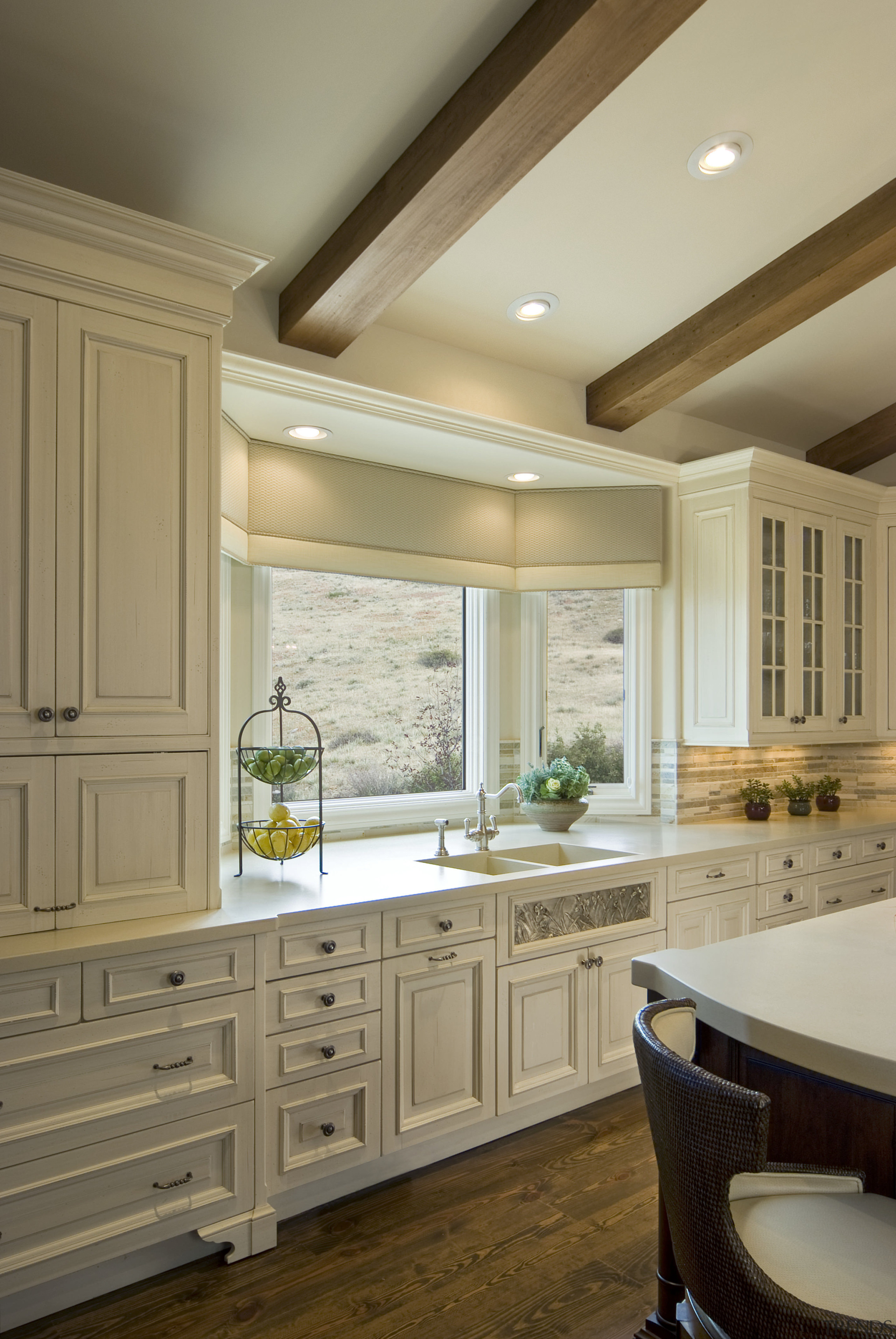 Kitchen by Kitchen Distributors - Kitchen by Kitchen cabinetry, ceiling, countertop, cuisine classique, home, interior design, kitchen, room, under cabinet lighting, window, brown, orange