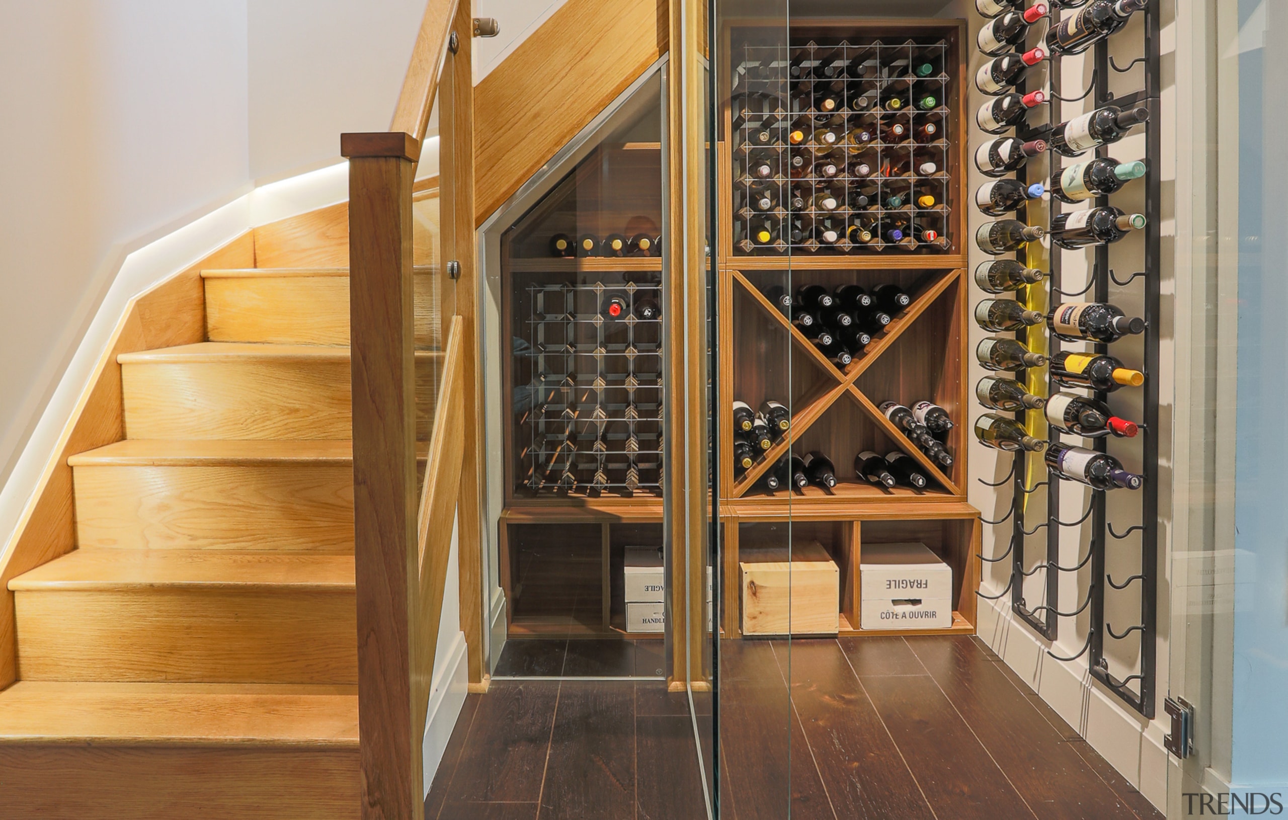 A wine cellar also features on the subterranean 