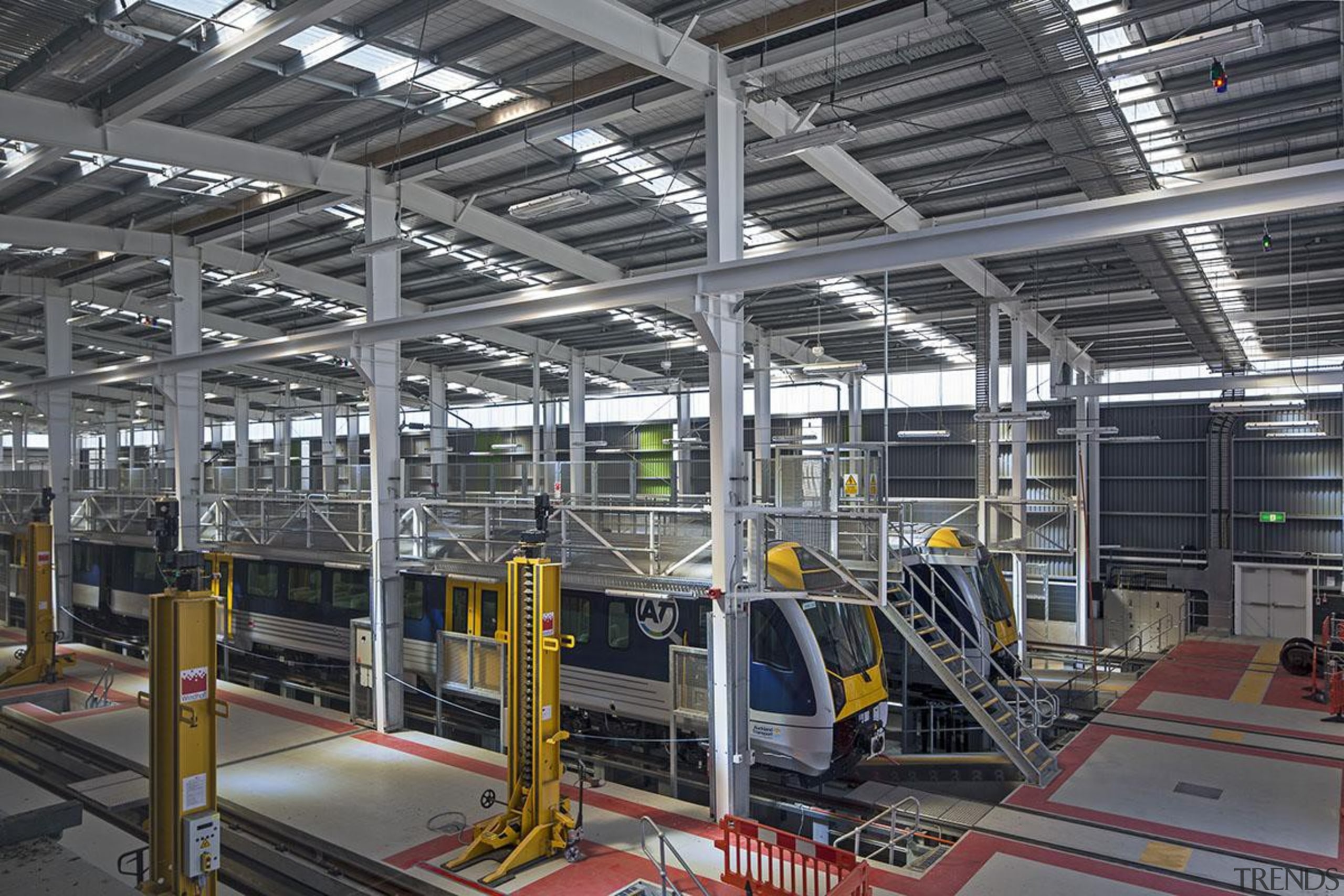 EXCELLENCE AWARDWiri Electric Train Maintenance and Stabling Facility airport terminal, factory, industry, manufacturing, steel, structure, gray, black