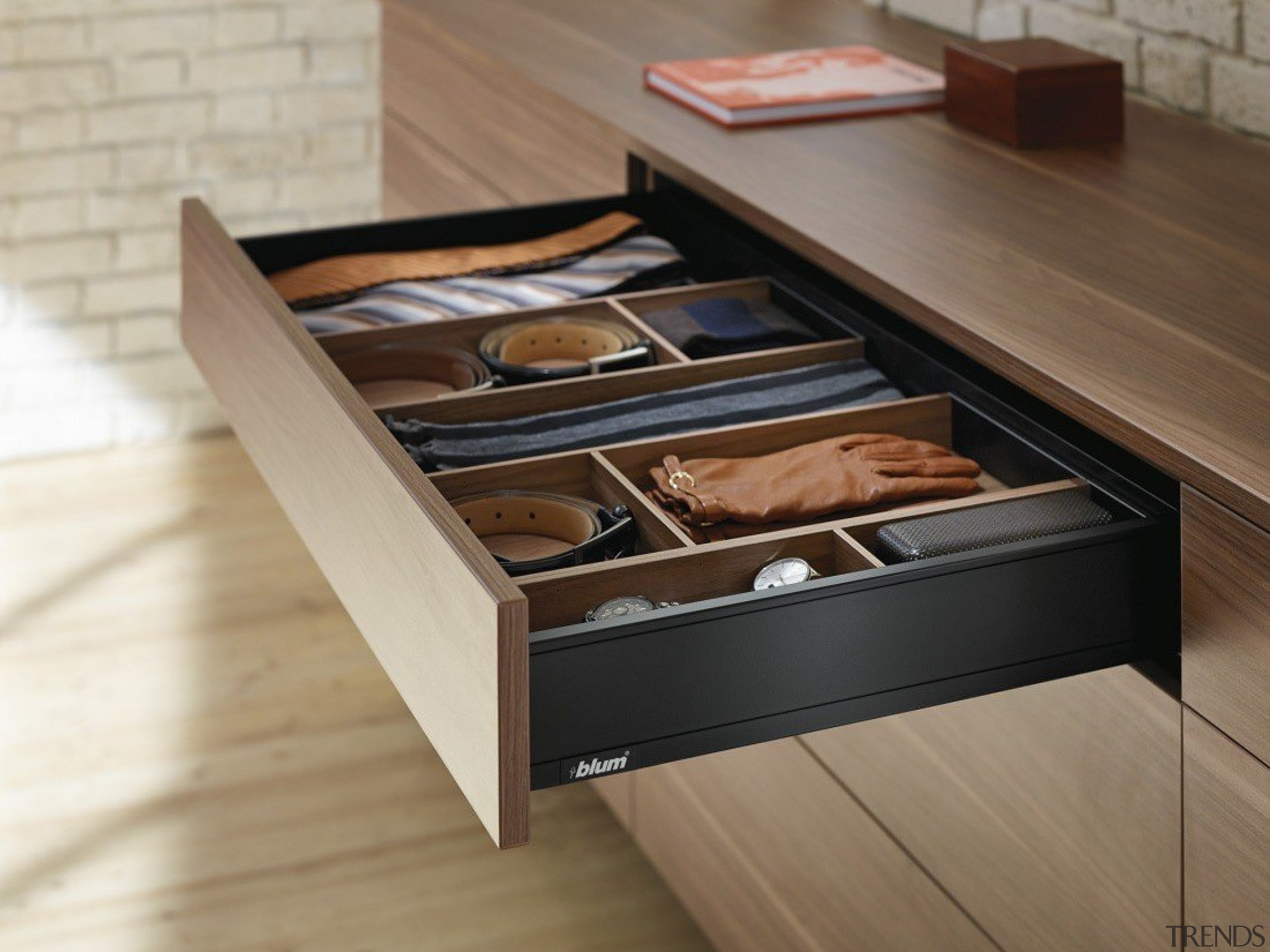 LEGRABOX pure - Box System - drawer | drawer, floor, furniture, product design, table, brown, gray