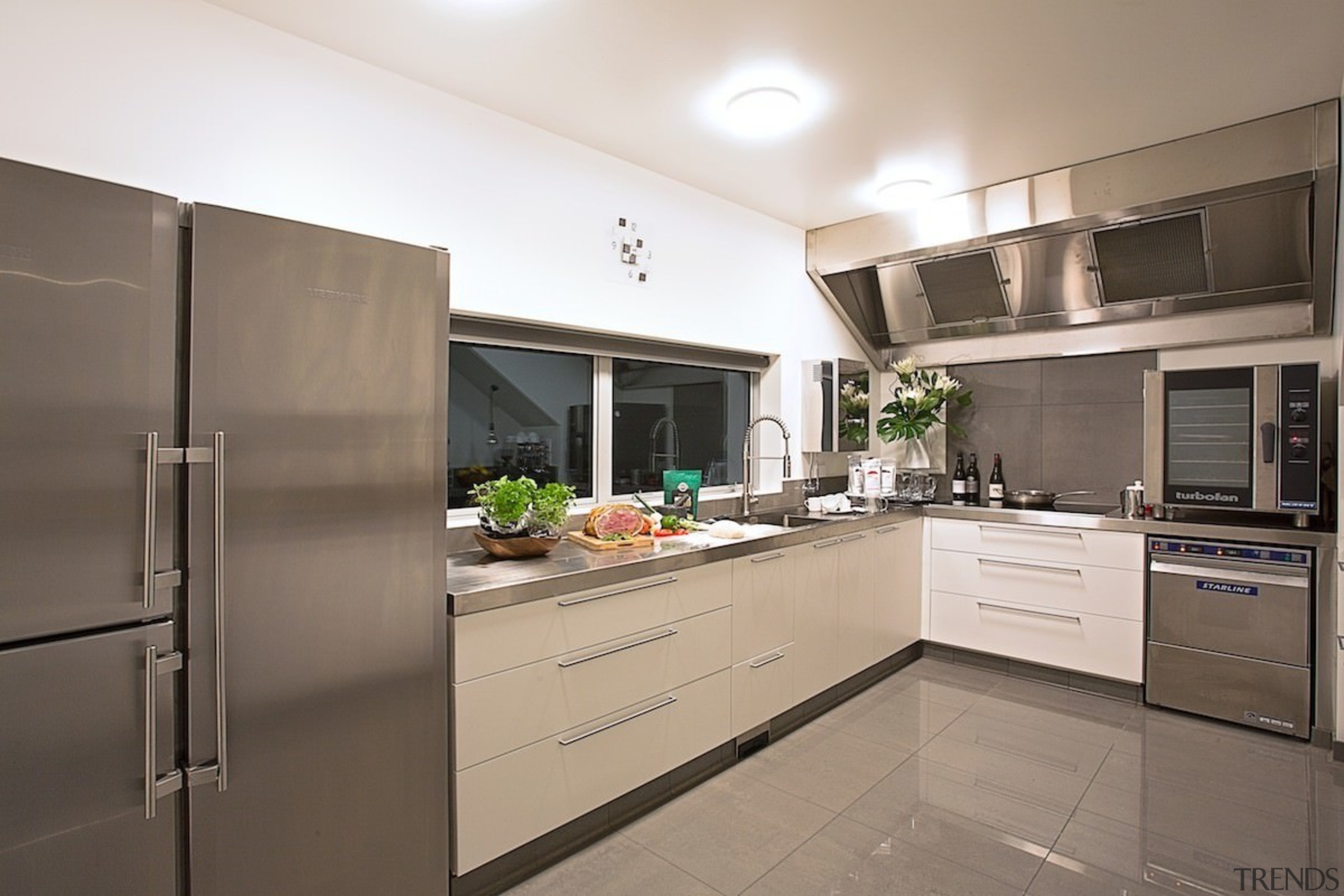 Margaret Young Designs Limited - Ample fridge, freezer cabinetry, countertop, cuisine classique, home appliance, interior design, kitchen, property, real estate, gray