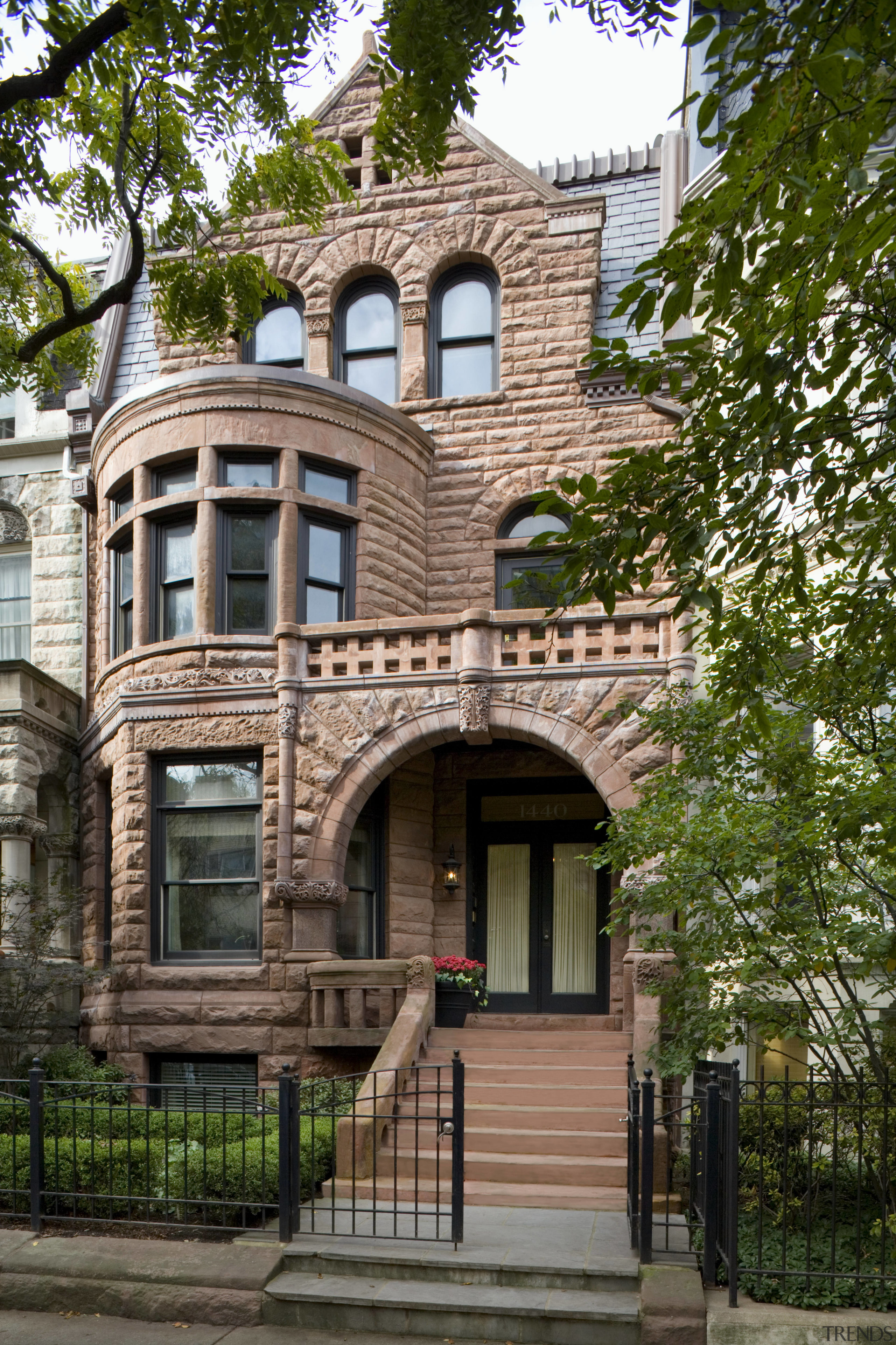 exterior view of historical house built 1893 in apartment, architecture, building, condominium, estate, facade, historic house, home, house, landmark, mansion, neighbourhood, outdoor structure, property, real estate, residential area, tree, window, brown