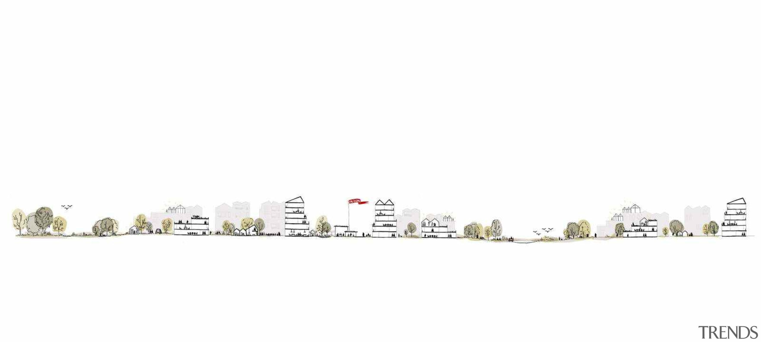 Nature and dwellings are interwoven at the new white