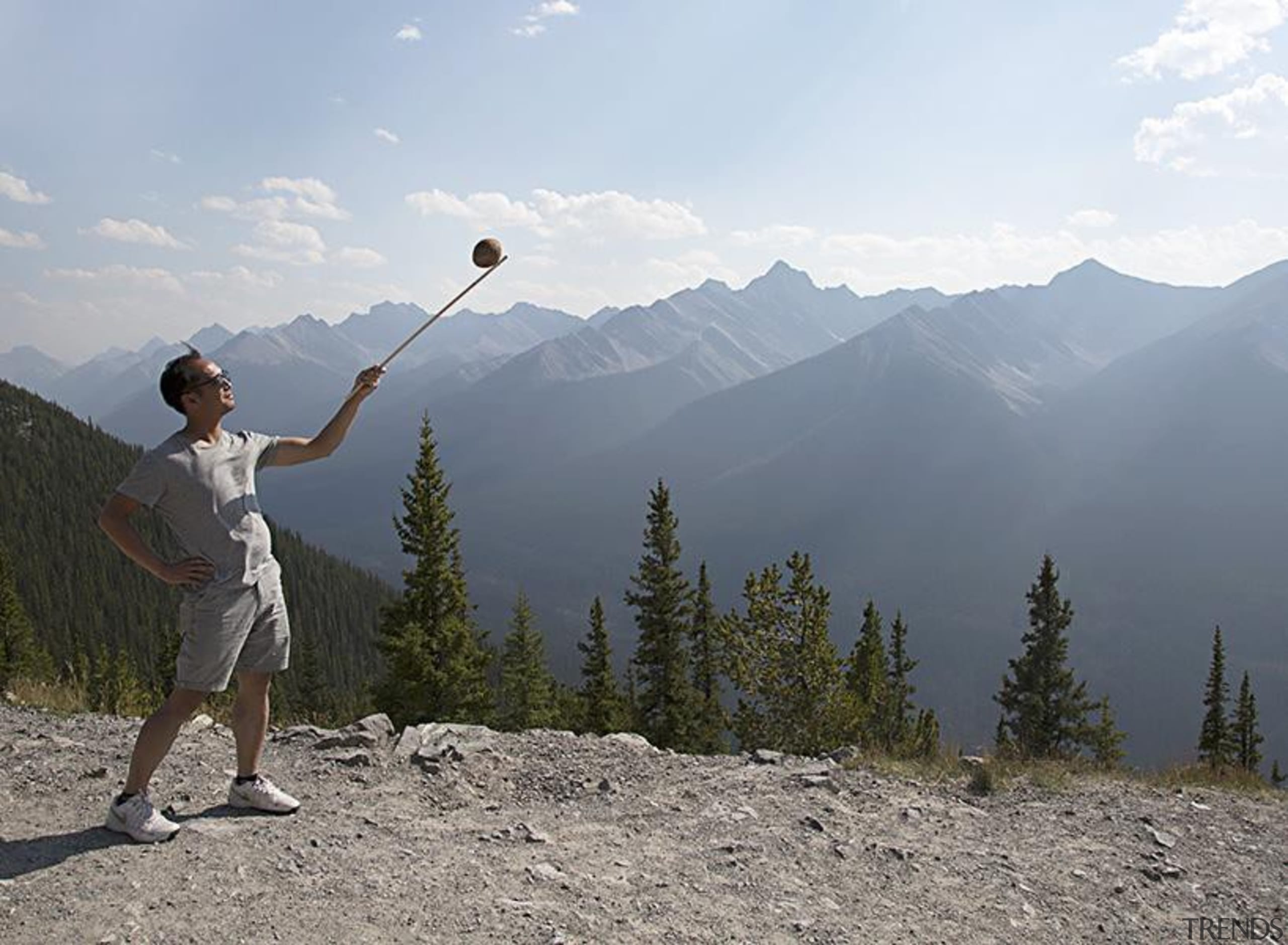 While usually only fulfilling the functions of being landscape, mountain, mountain range, mountainous landforms, outdoor recreation, recreation, ridge, sky, tourism, tree, gray