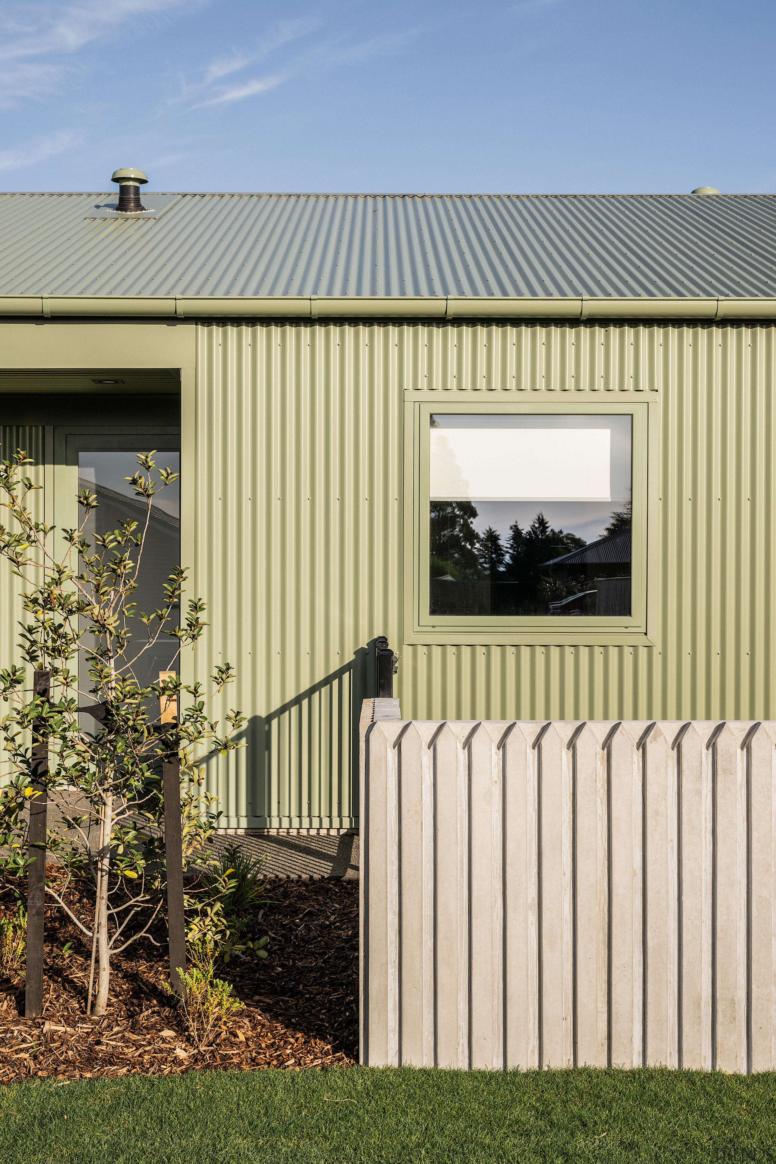 Mist Green enlivens this home. - Affordable housing 